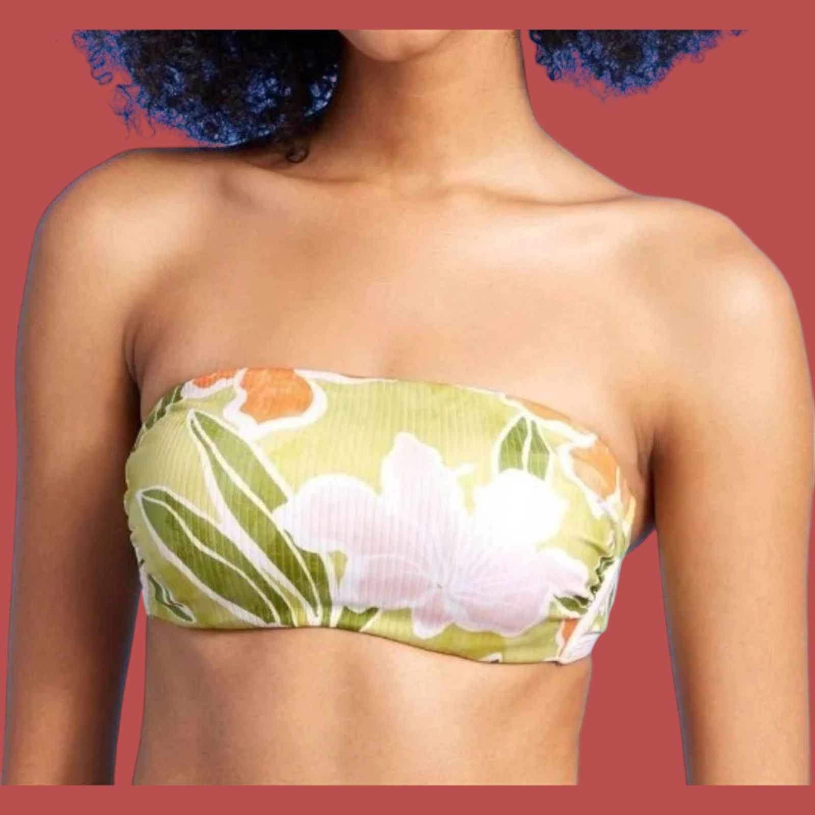 Other Shade & Shore - Women's Ribbed Hidden Underwire Bandeau Biki Size ONE SIZE - 1 Thumbnail