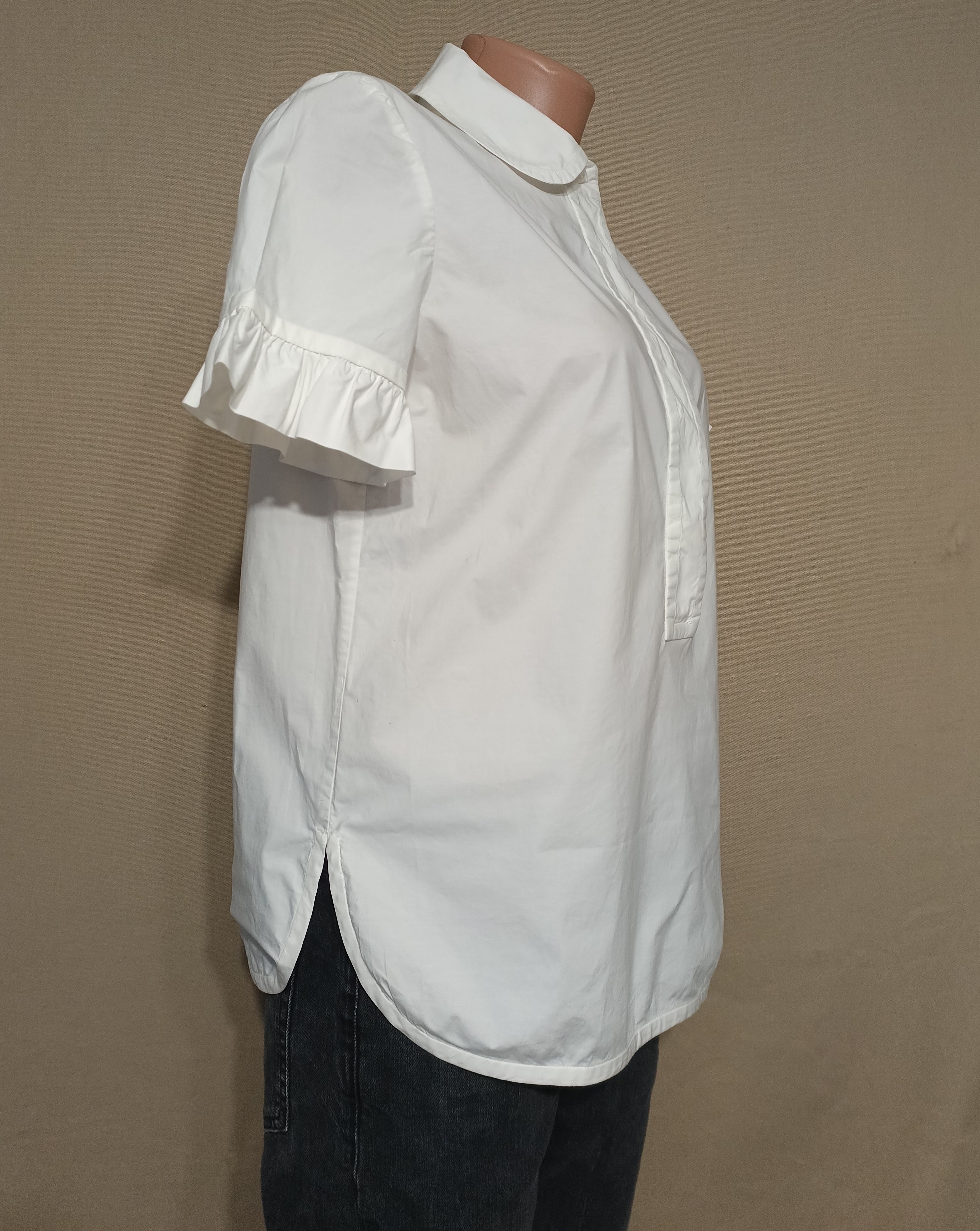Tory Burch Tory Burch White Cotton Blouse Shirt Size S Size S / US 4 / IT 40 - 4 Thumbnail