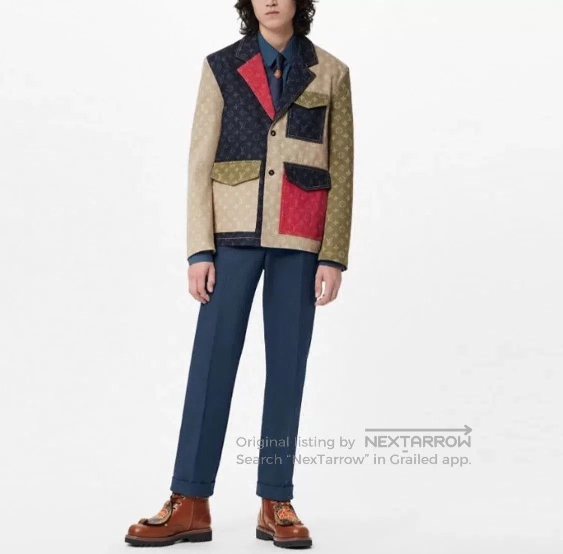 Louis Vuitton Louis Vuitton Denim Patchwork Logo Suit. Size US L / EU 52-54 / 3 - 6 Thumbnail