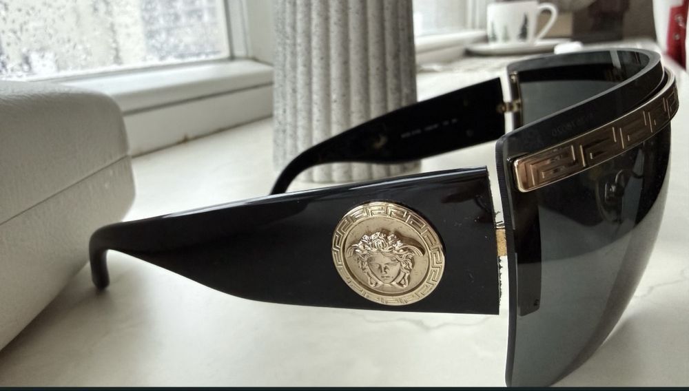 Versace Versace 2130 Sunglasses Gold Monogram Size ONE SIZE - 3 Thumbnail