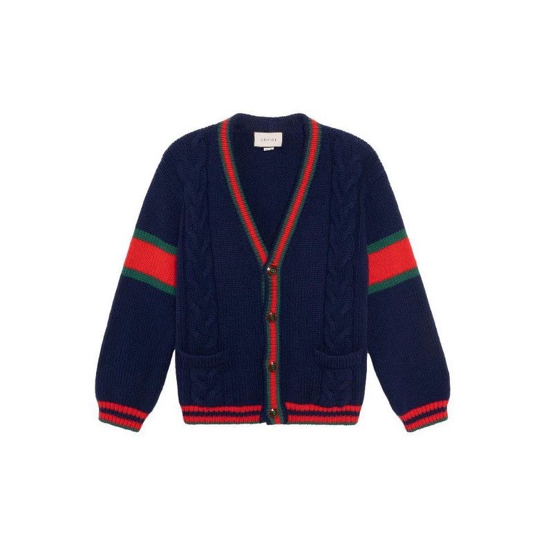 Gucci Gucci Blue, red and green cardigan jacket 2502-Nextarrow Size US XS / EU 42 / 0 - 1 Thumbnail