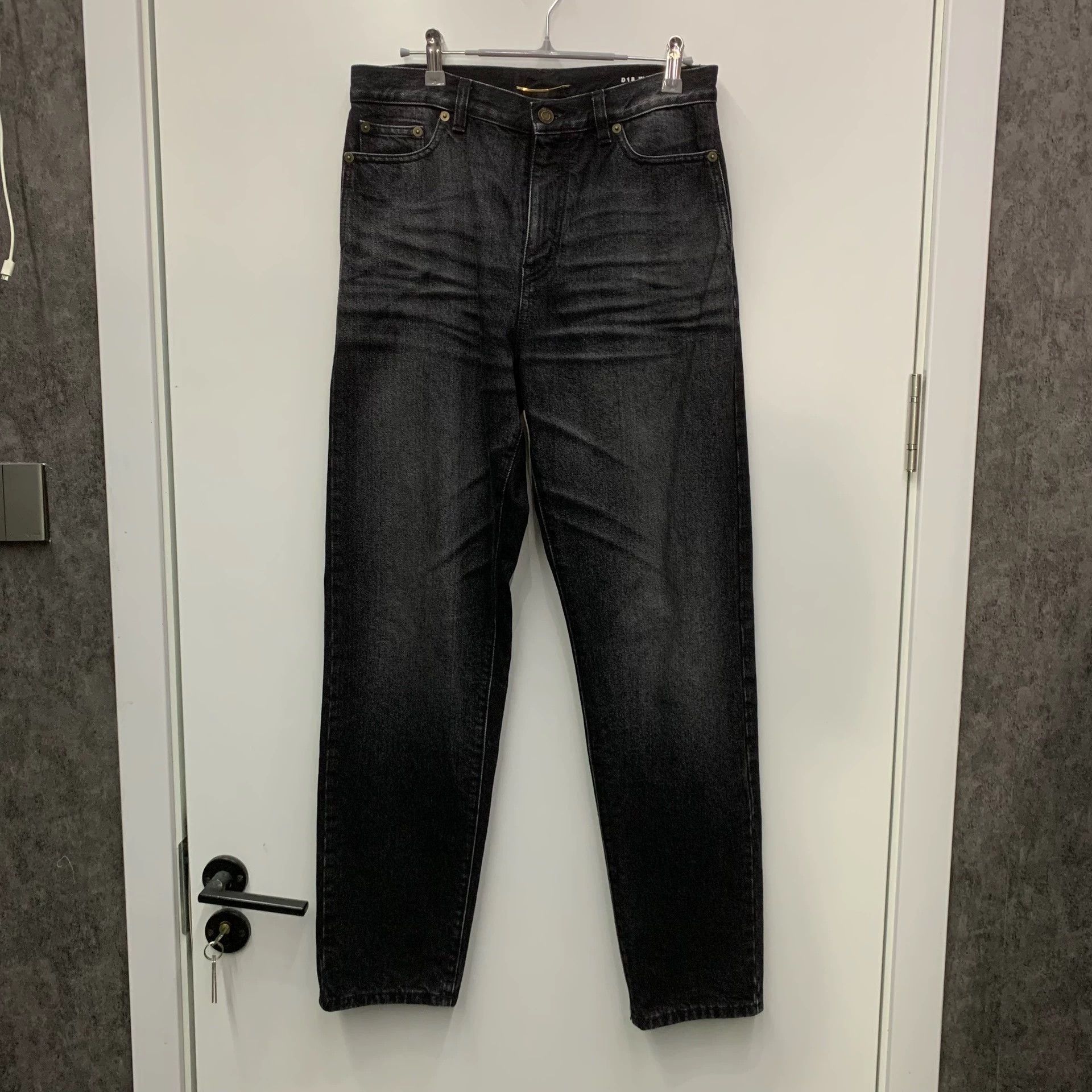 Saint Laurent Paris Saint Laurent Paris Black Embroidered Jeans Size US 27 - 1 Thumbnail