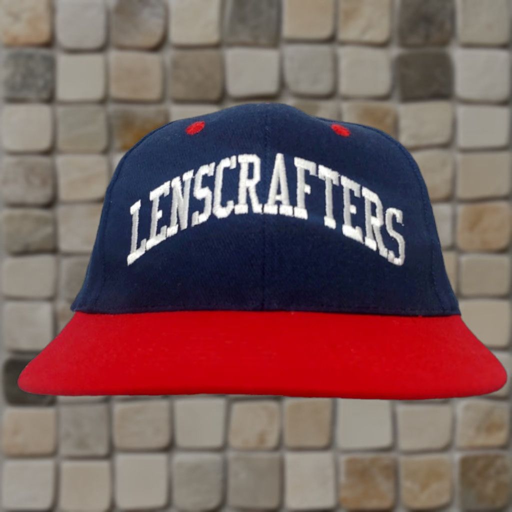 Vintage VINTAGE LensCrafters Eyeglasses Cap Hat Unisex Adults Adjustable Canvas Snapback Promotional Blue Red Casual Travel Workwear Size ONE SIZE - 1 Thumbnail