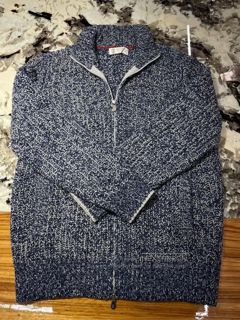 Brunello Cucinelli Brunello Cucinelli Classic cashmere double-zip sweater Size US M / EU 48-50 / 2 - 1 Thumbnail