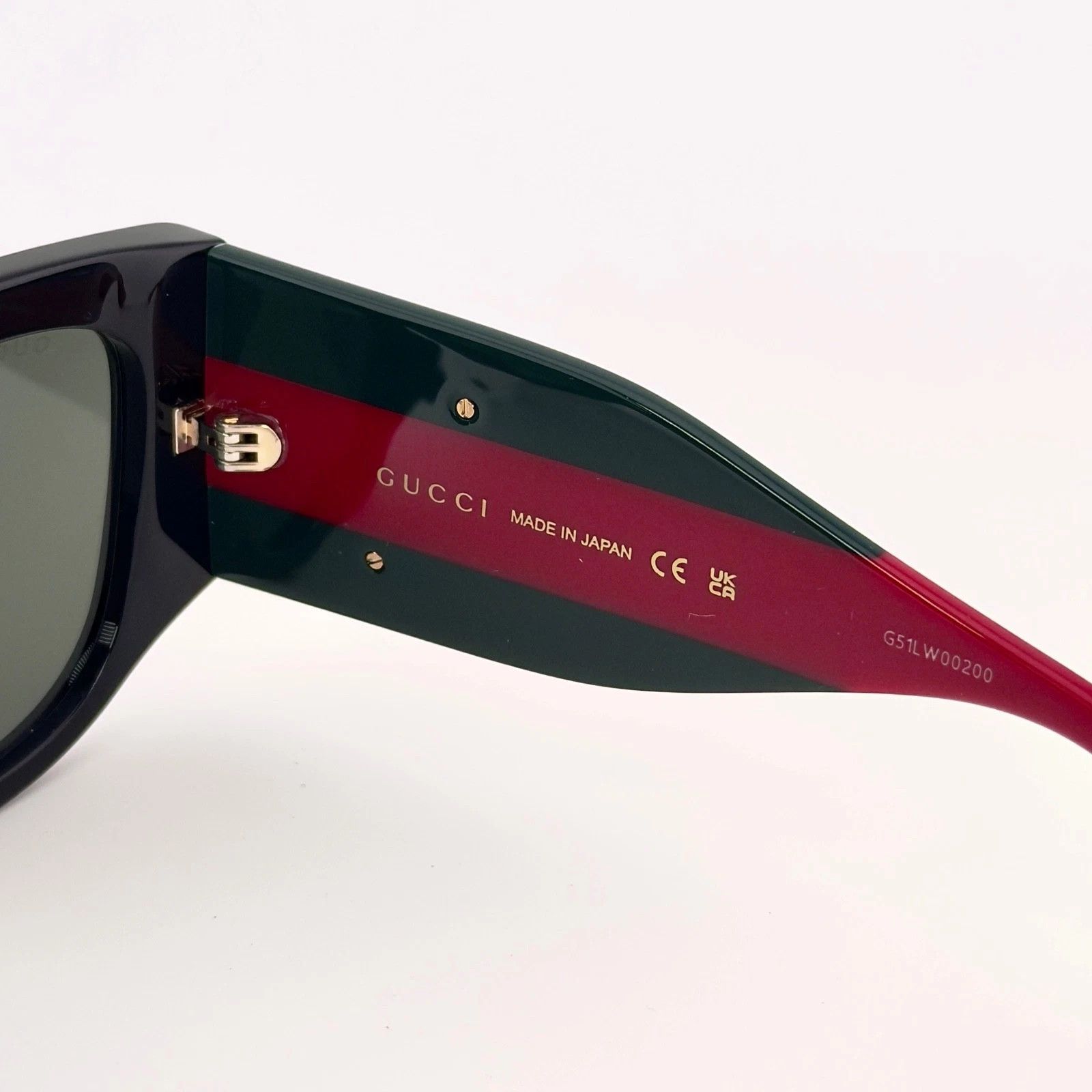Gucci GUCCI Gg2115S 2115 Black Green Web Classic Sunglasses 001 Size ONE SIZE - 7 Thumbnail