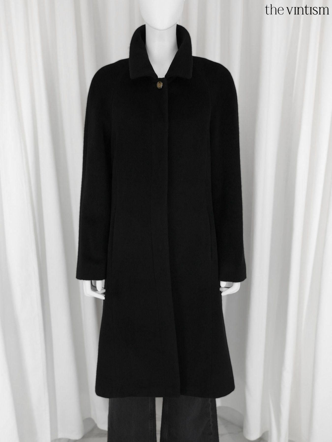 Escada Escada Archival Black Long Coat in Pure Virgin Wool DE 38 Size M / US 6-8 / IT 42-44 - 5 Thumbnail