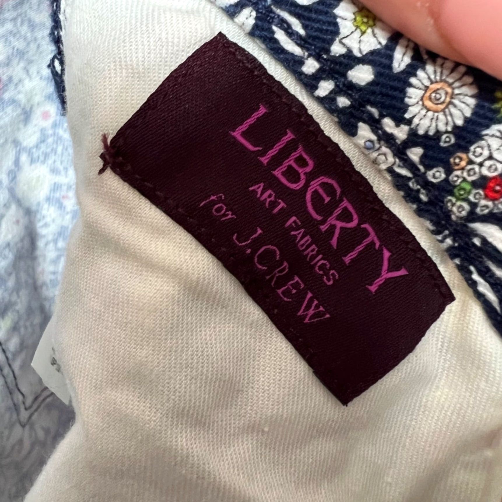 J.Crew J.CREW Toothpick Ankle Pants Floral Print Cotton Blend Skinny 28 Blue Womens Jeans Pants Size 28 Inseam 27""" Size 28" / US 6 / IT 42 - 5 Thumbnail