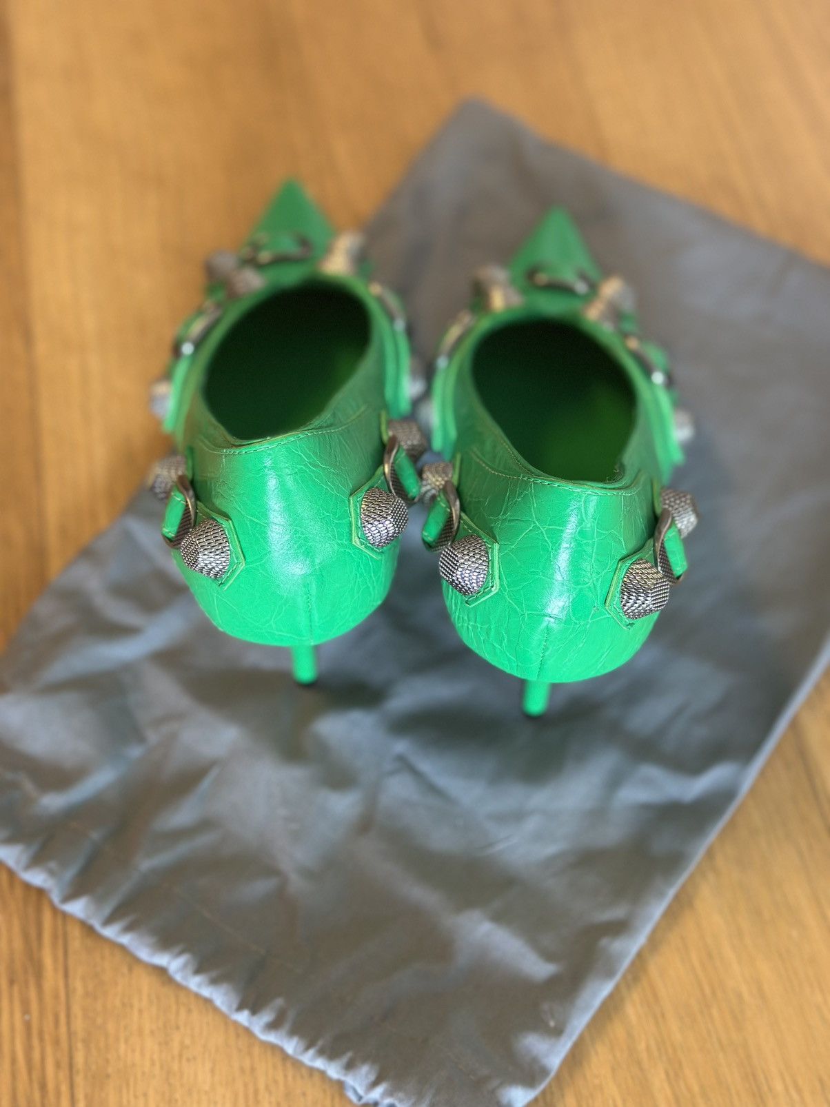 Balenciaga BALENCIAGA Agneau Arena Cagole 90mm Pumps 40 Vivid Green Size US 9 / IT 39 - 8 Thumbnail
