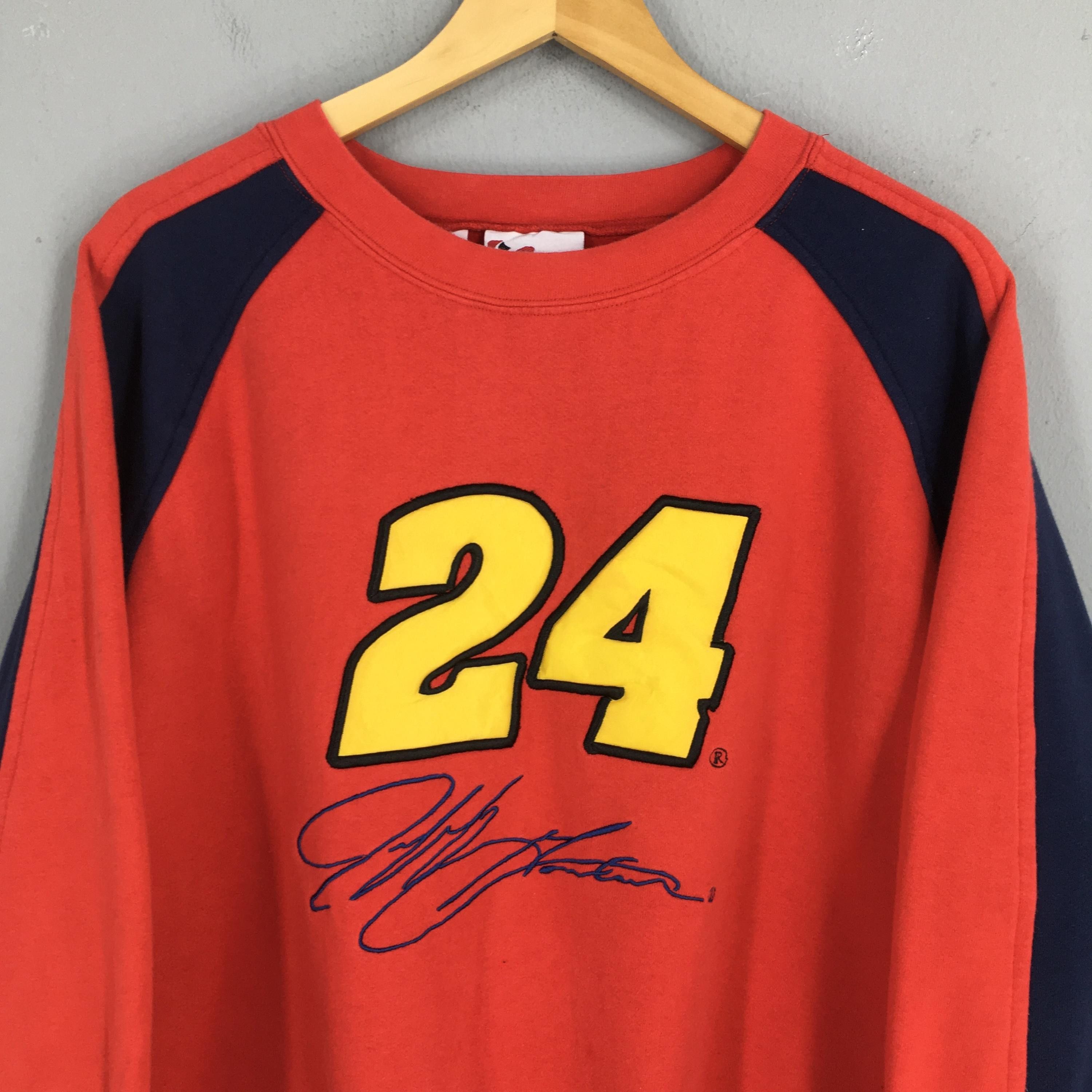 NASCAR Vintage 90s Jeff Gordon 24 Red Sweatshirt Large Size US L / EU 52-54 / 3 - 2 Thumbnail
