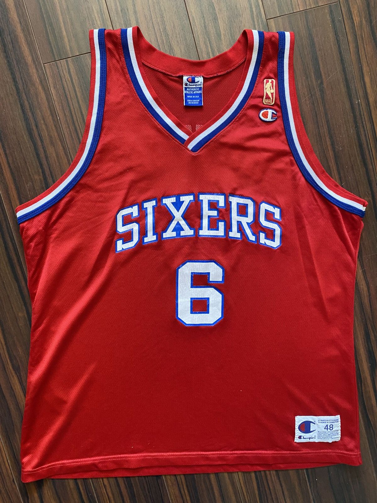 Champion Sixers Julius Erving 80s NBA Gold Logo Jersey Size US S / EU 44-46 / 1 - 1 Thumbnail