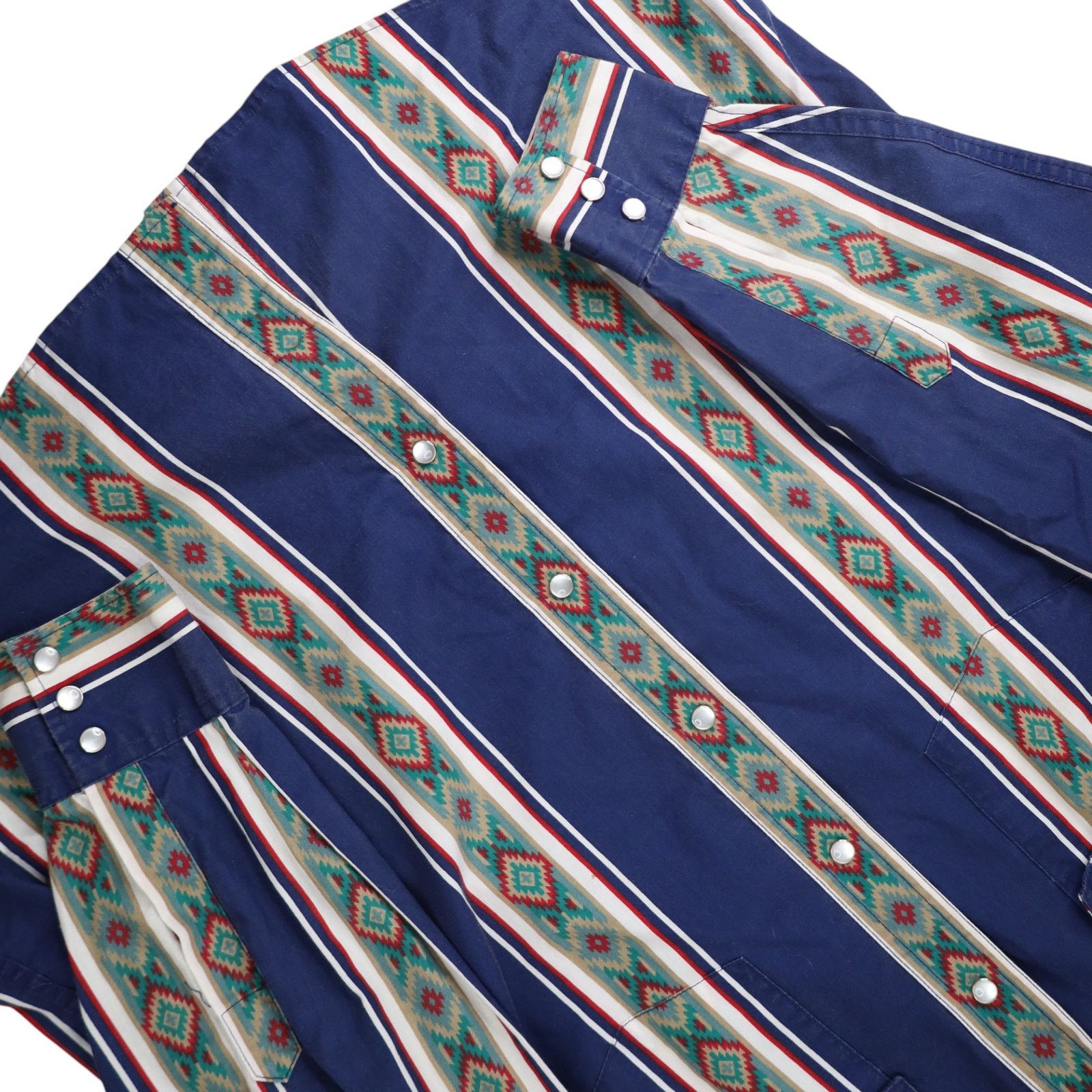 Vintage VTG High Noon Vertical Aztec Striped Pearl Snap Shirt Size US L / EU 52-54 / 3 - 4 Thumbnail