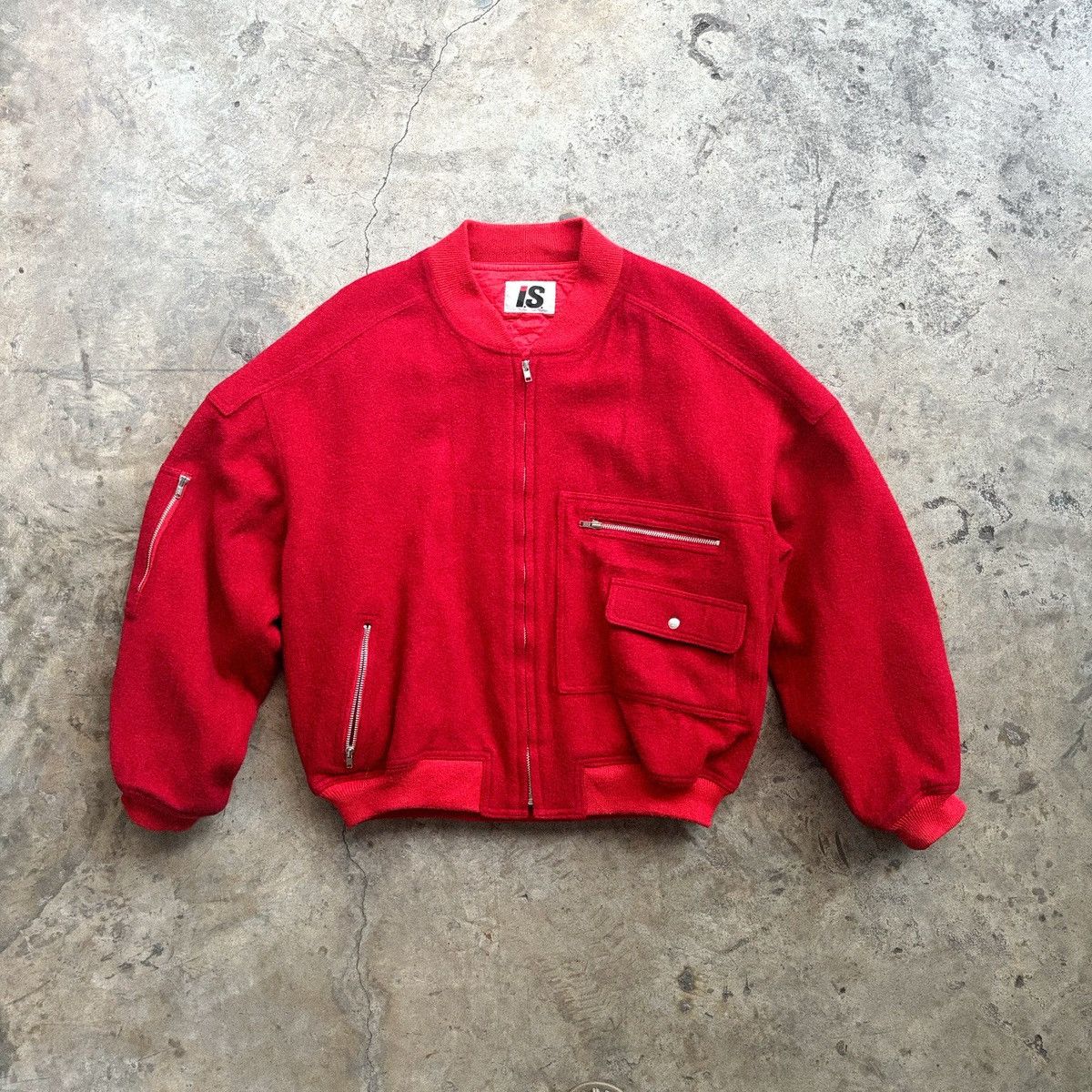 Issey Miyake Issey Miyake IS Care Label Wool Bomber Jacket Size US M / EU 48-50 / 2 - 2 Thumbnail