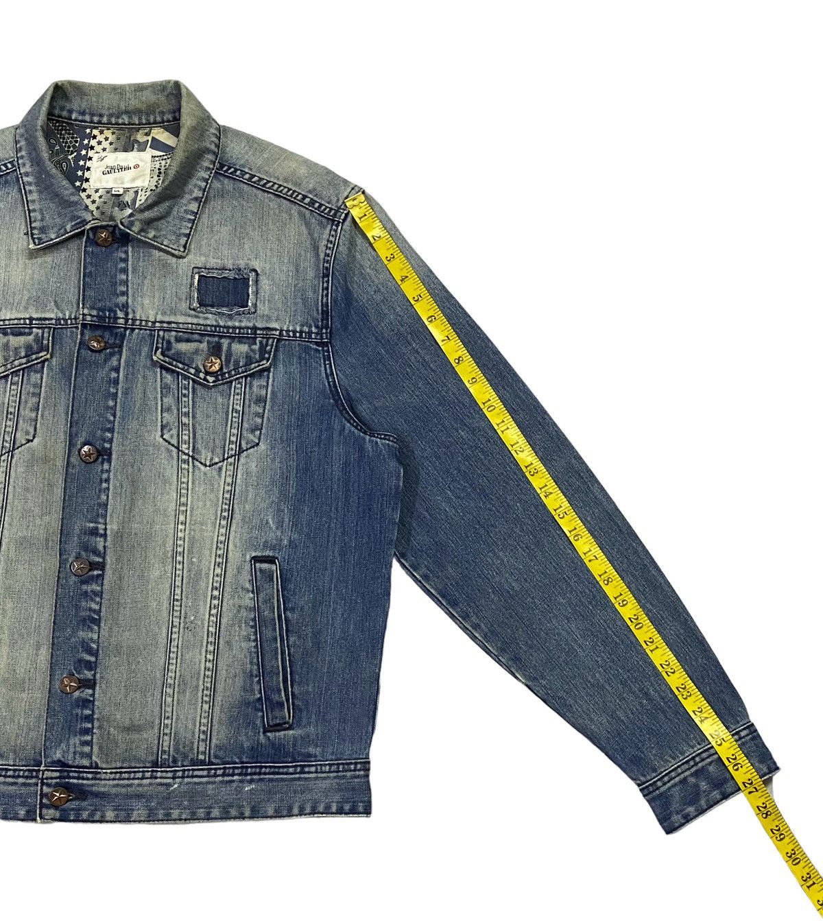 Jean Paul Gaultier Jean Paul Glaultier Distressed Denim Jacket Size US XL / EU 56 / 4 - 7 Thumbnail