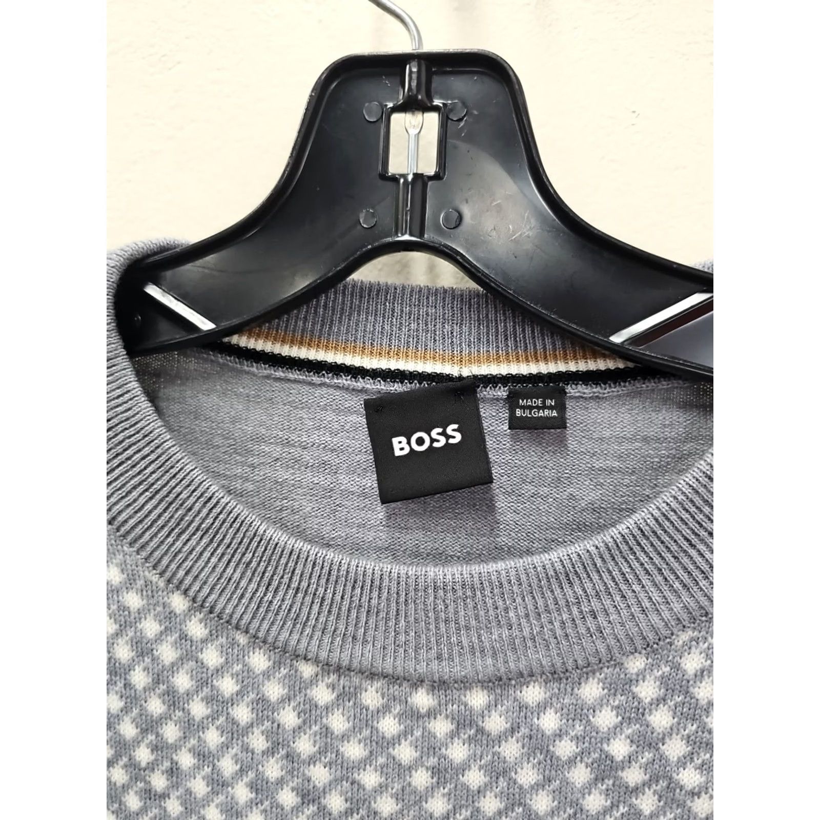Vintage VINTAGE HUGO BOSS Long Sleeve Polo MENS XXL Grey Blue Birdseye Sweater Size US XXL / EU 58 / 5 - 2 Thumbnail