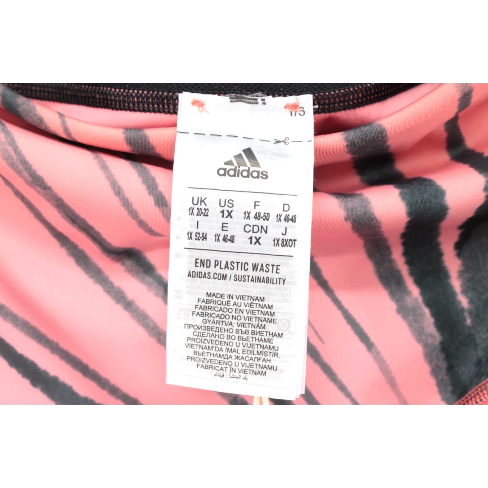 Adidas Adidas Leggings Womens 1X HONORE 11H Tiger Print Scarlet Activewear Yoga Studio Training 26 Inseam Size 40" / US 18 - 6 Thumbnail