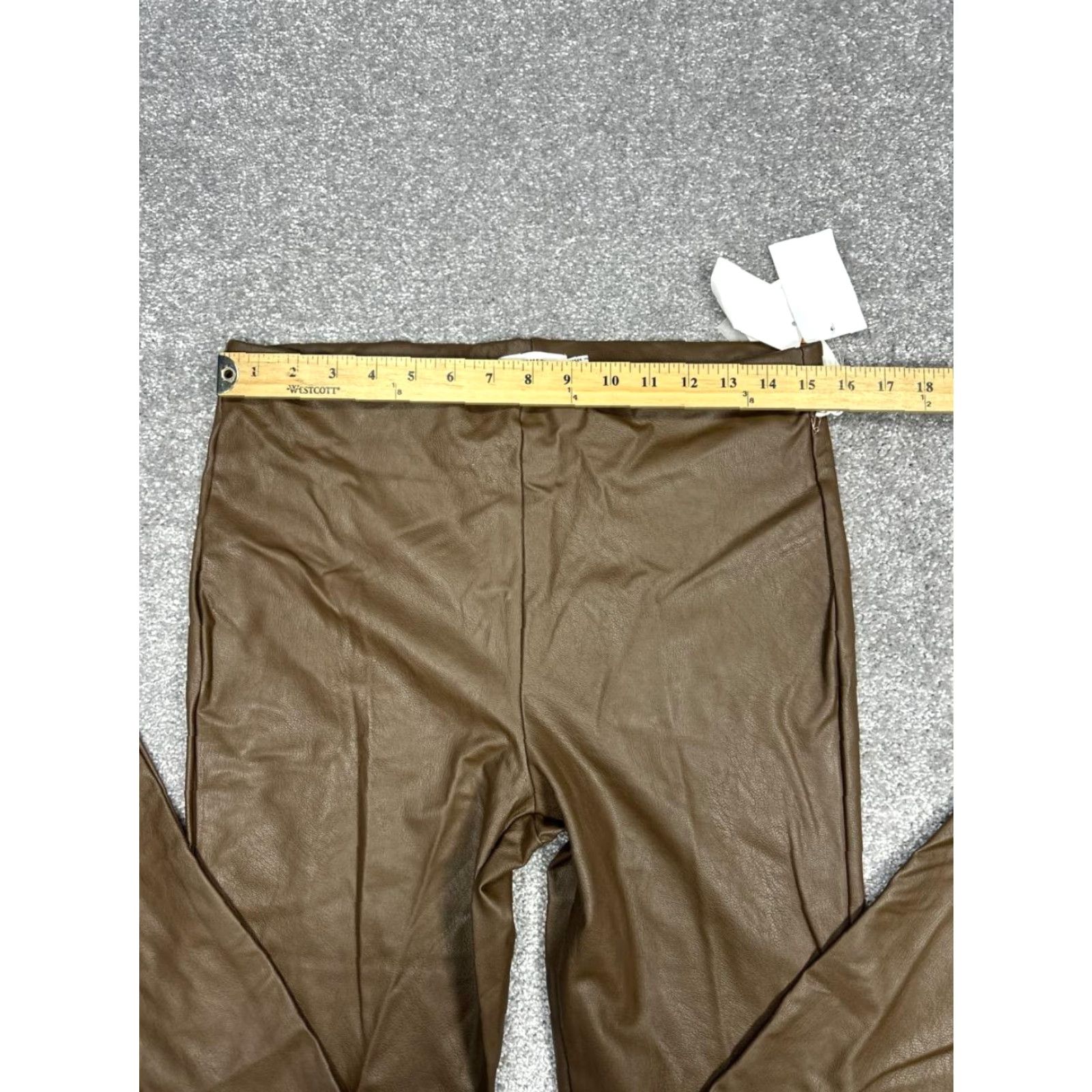 Good American Good American Faux Leather Legging Pants Womens 4 Brown High Rise Skinny Leg New Size 27" / US 4 / IT 40 - 3 Thumbnail