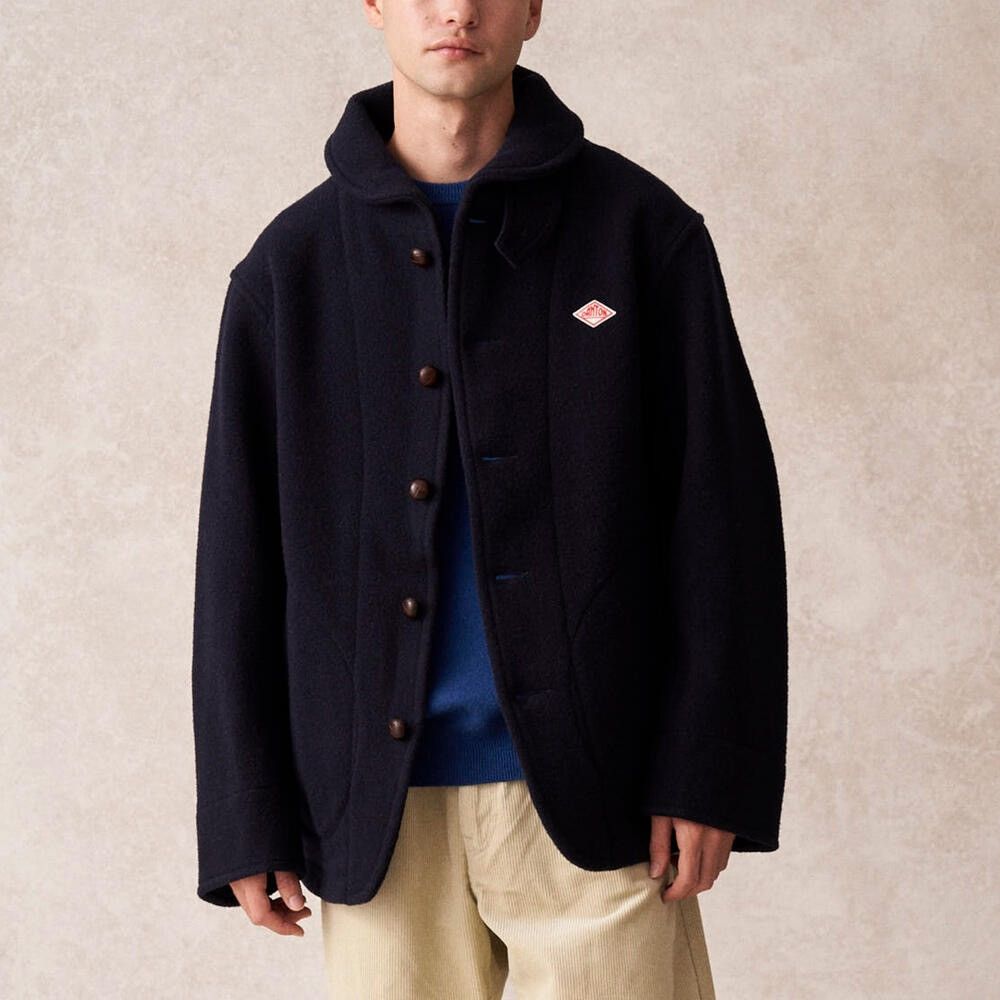 Danton Danton Japan Wool Blend Collarless Button Jacket Size US M / EU 48-50 / 2 - 1 Thumbnail