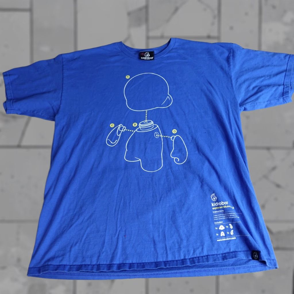 Doublet Kidrobot Shirt XL Blue Exploded Munny Double-Sided Crew Neck T-Shirt Men Size US XL / EU 56 / 4 - 1 Thumbnail