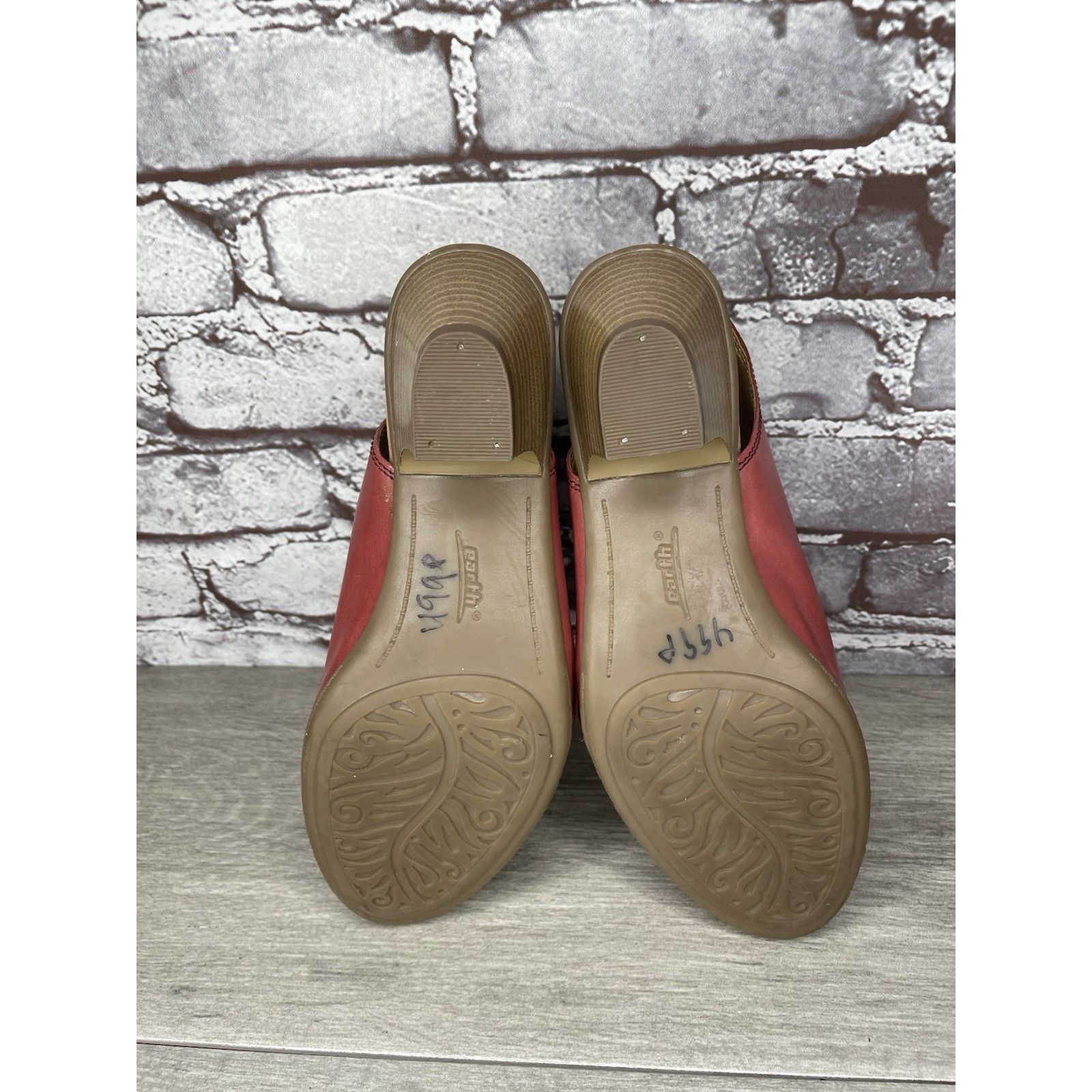 Other Earth Kristy Zip Up Peep Toe Red Leather Slingback Booties S Size US 8.5 / IT 38.5 - 18 Thumbnail