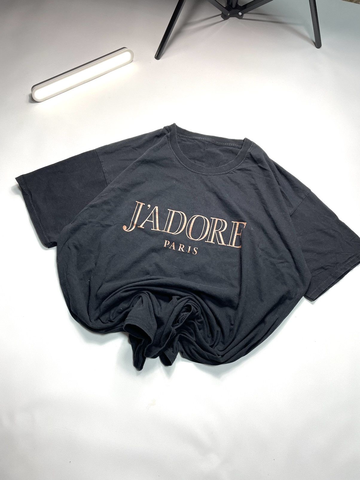 Fruit Of The Loom ARCHIVE Vtg 00s J Adore Paris Wash Black Street Tee Size US XL / EU 56 / 4 - 1 Thumbnail