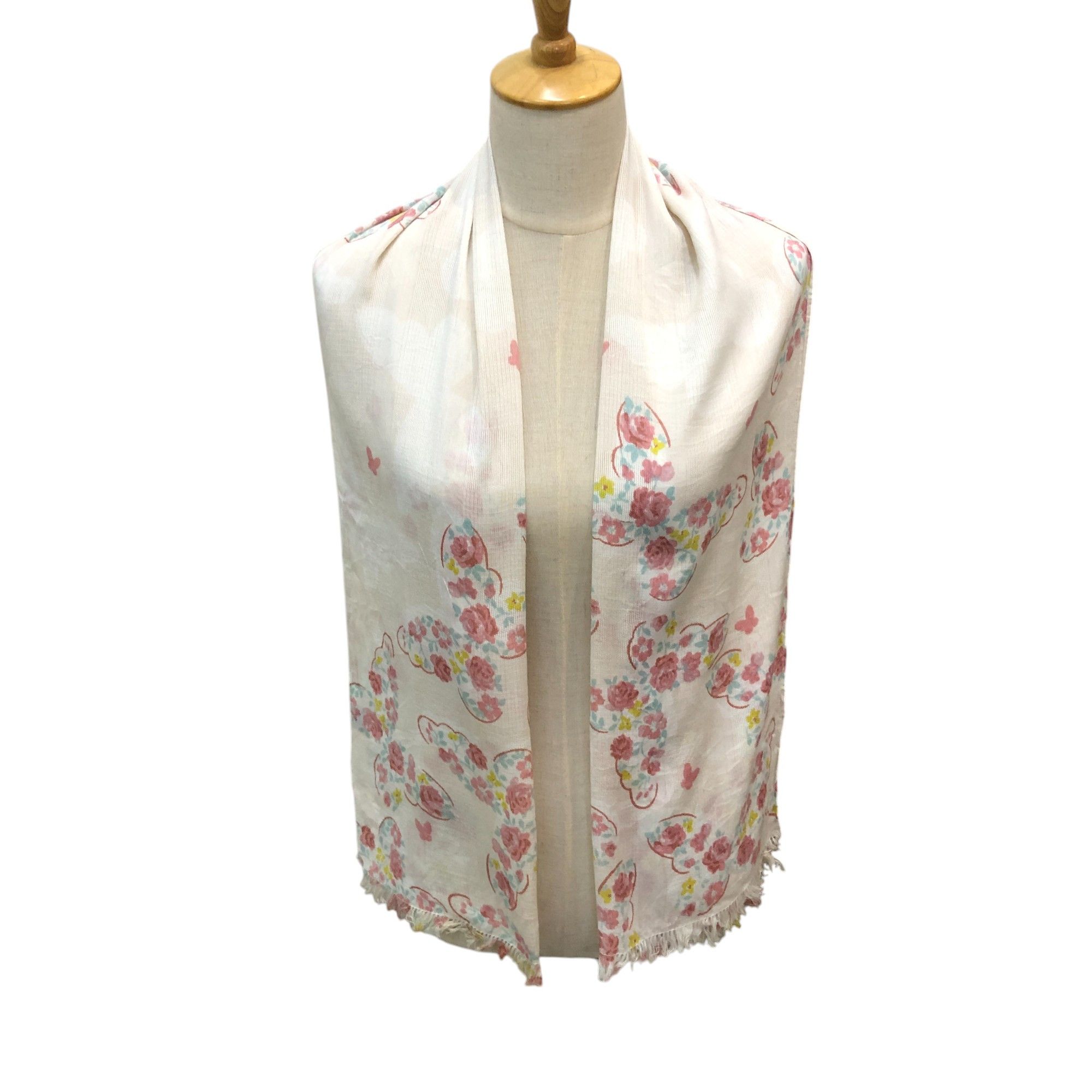 Hanae Mori Hanae Mori Floral Cotton Stole Scarf Muffler V2850 Size ONE SIZE - 1 Thumbnail