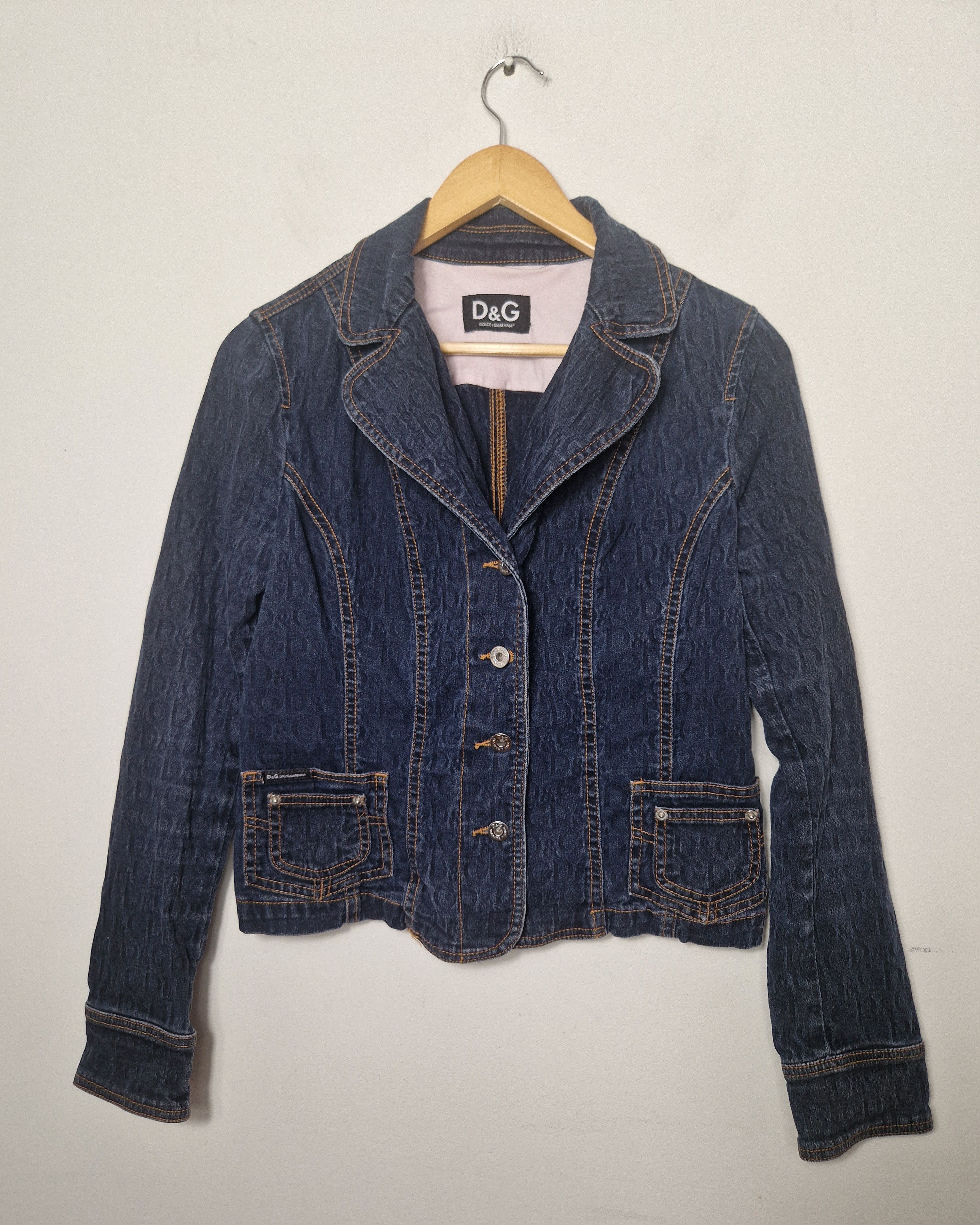 Dolce & Gabbana Dolce & Gabbana vintage monogram denim blazer jacket Size L / US 10 / IT 46 - 5 Thumbnail
