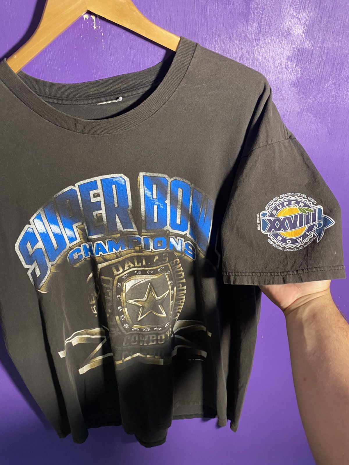 NFL Vintage 1993 Dallas cowboys superbowl ring t-shirt Size US L / EU 52-54 / 3 - 3 Thumbnail