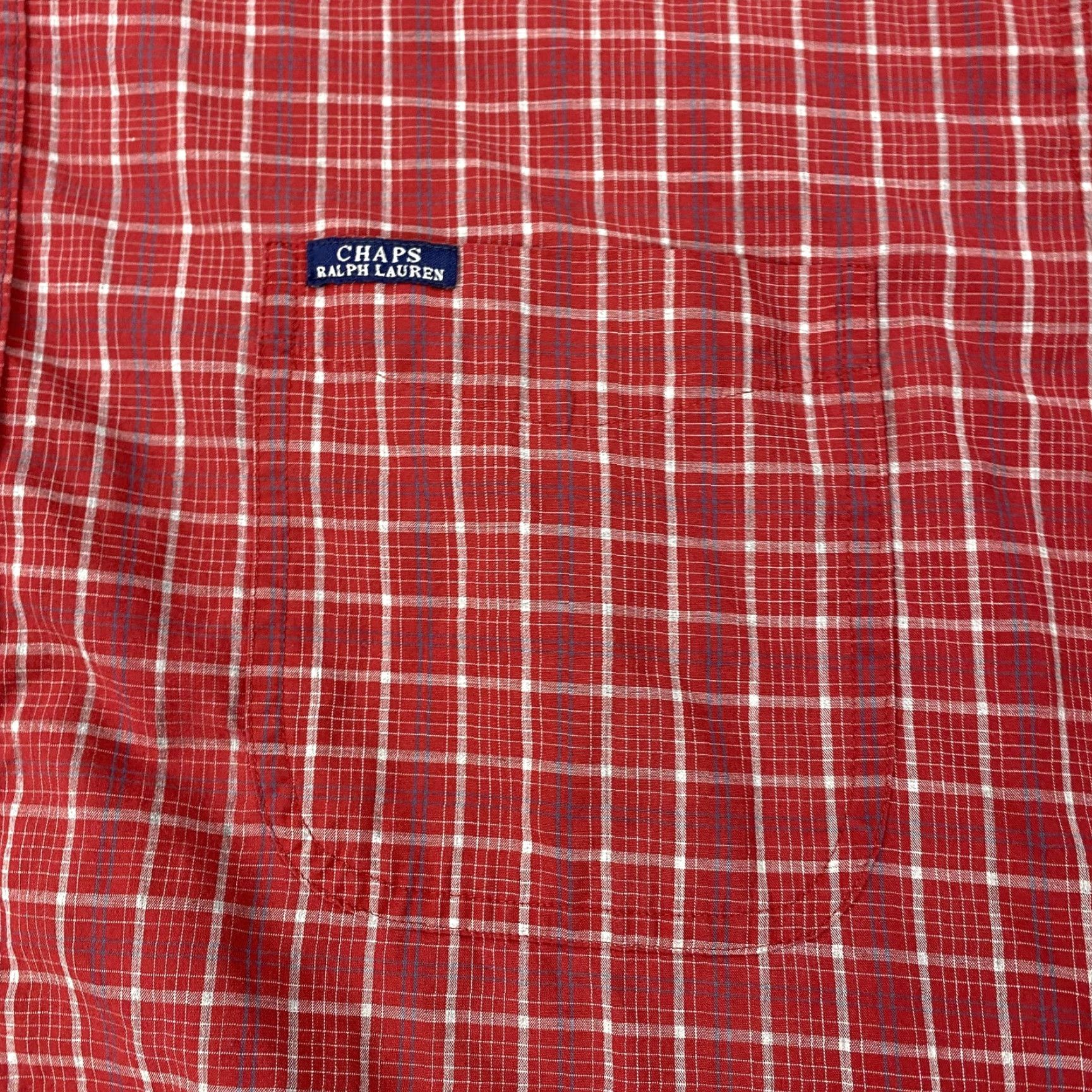 Chaps Chaps Shirt Mens 2XL Red Plaid Button-Down Easy Care Cotton Blend Size US XXL / EU 58 / 5 - 2 Thumbnail