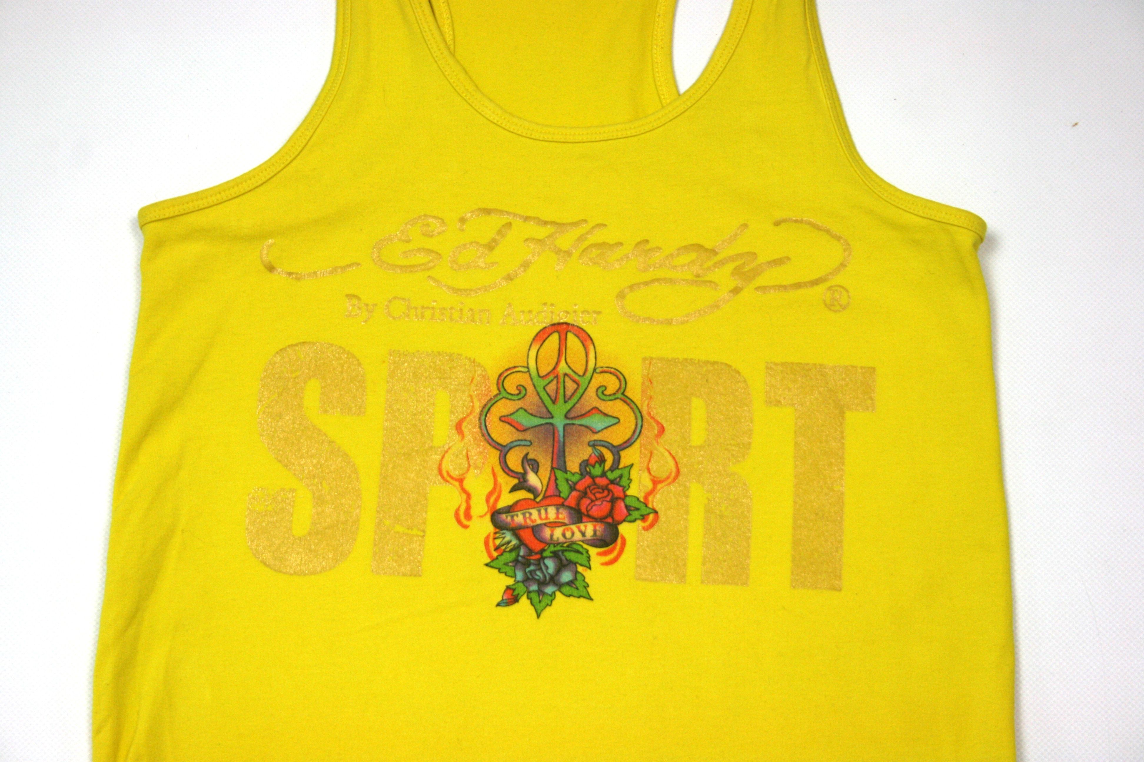Ed Hardy 00S Tattoo Big Logo Y2K Tank Top Vintage Size M / US 6-8 / IT 42-44 - 5 Thumbnail