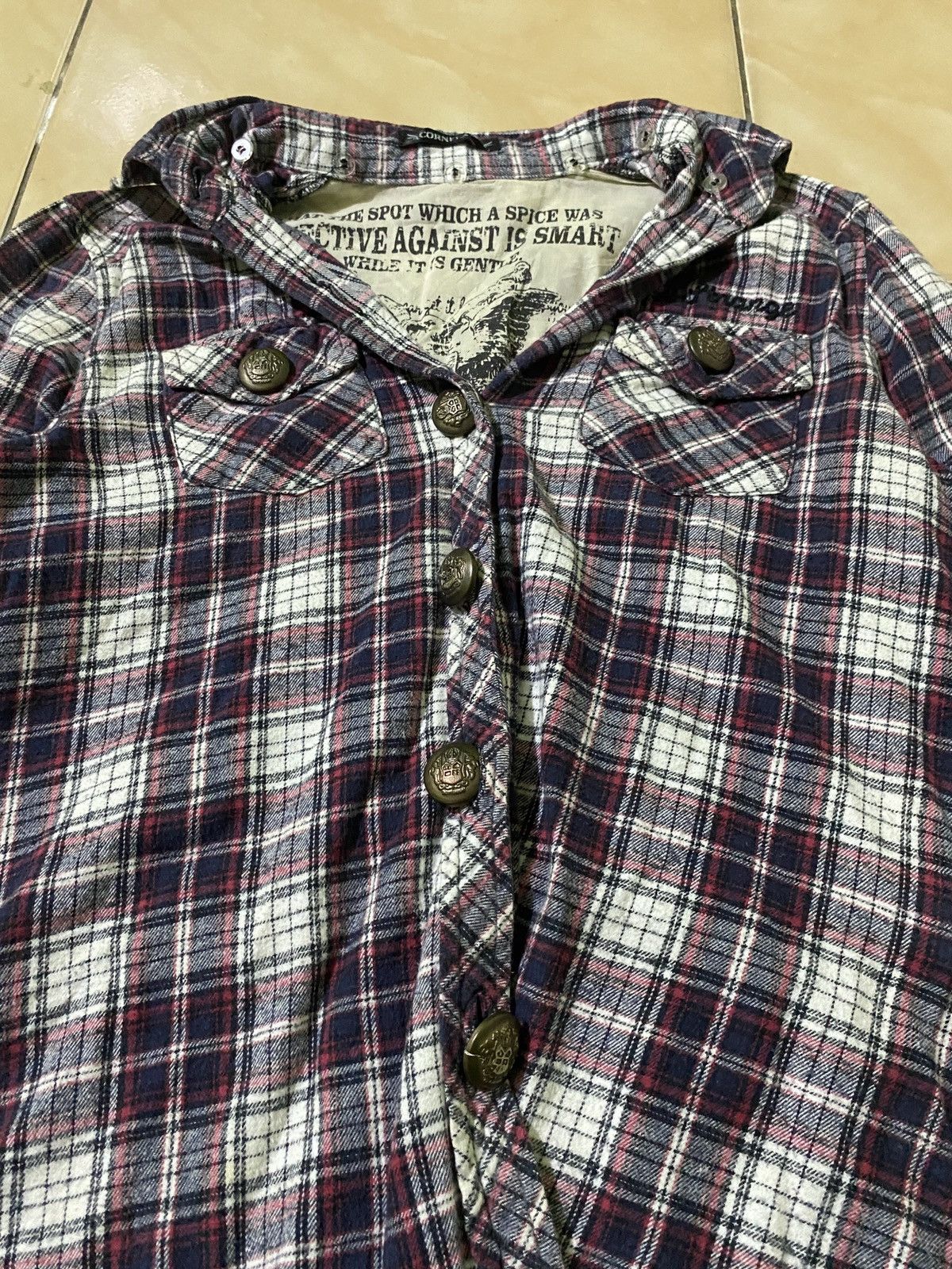 Yasuyuki Ishii CORNFLAKE JAPANESE BRAND BUTTON UP Size L / US 10 / IT 46 - 4 Thumbnail