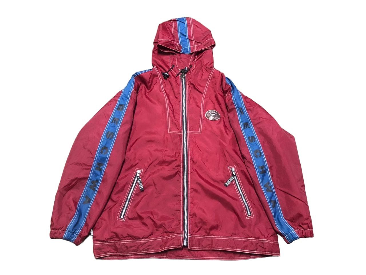 image of Beschwa Alien Workshop Windbreaker Hoodie Jacket in Maroon, Men's (Size Large)