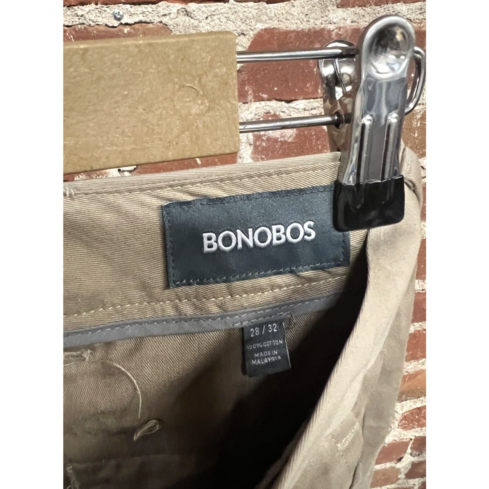 Bonobos Bonobos Pants Mens 28 Tan Chino Khakis Slim Fit Office Career Size US 28 / EU 44 - 3 Thumbnail