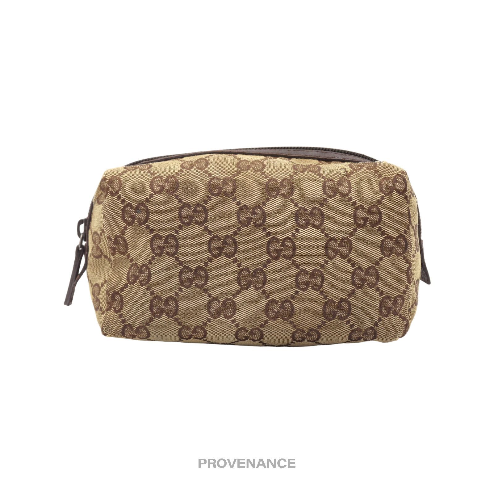 Gucci 🔴 Gucci Zip Pouch - GG Canvas Brown Size ONE SIZE - 1 Thumbnail