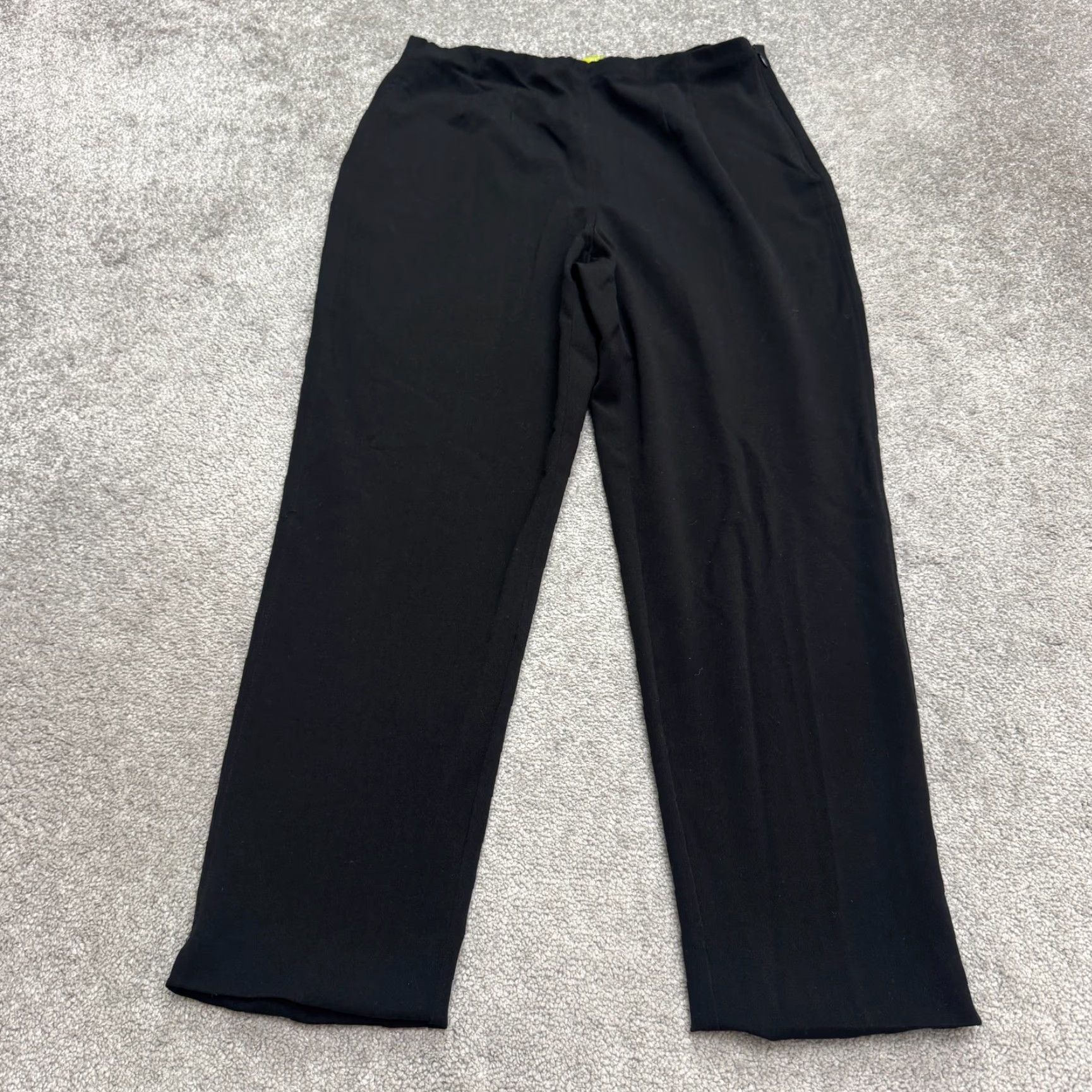 Vintage Sigrid Olsen Impressionist Straight Leg Trouser Dress Pants Women 12P Black Work Size 34" / US 12 / IT 48 - 2 Thumbnail