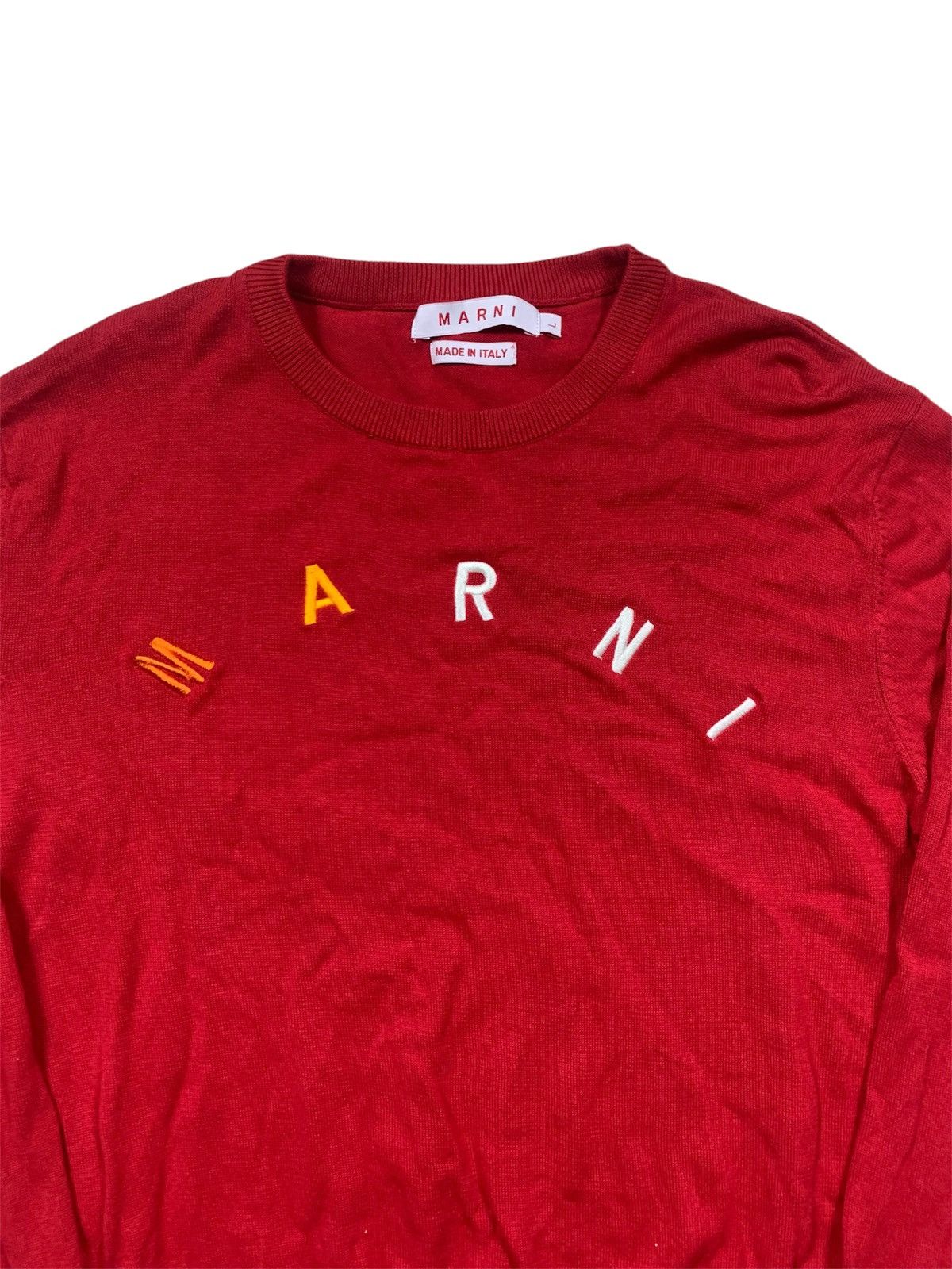 Marni Marni Logo Crewneck Sweater Size US L / EU 52-54 / 3 - 2 Thumbnail