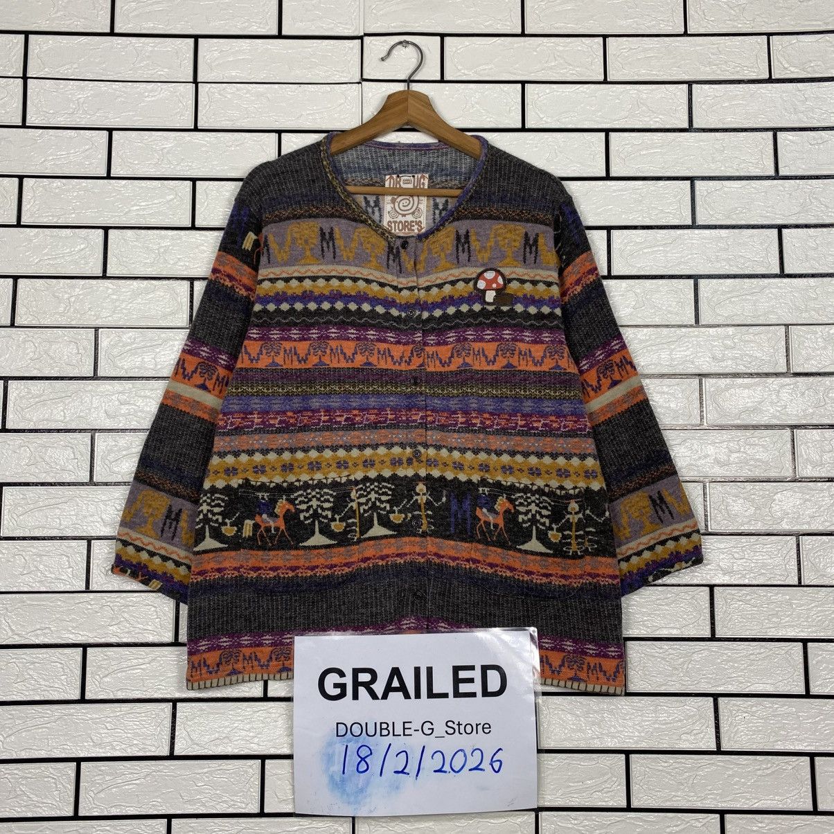 Hysteric Glamour 📌Cardigan Jacket Design Navajo Native Drug Store Japan Size US M / EU 48-50 / 2 - 1 Thumbnail