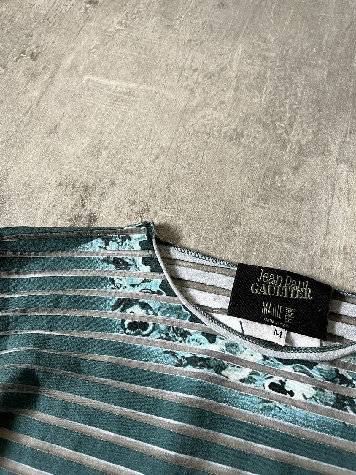 Jean Paul Gaultier Vintage Jean Paul Gaultier Aqua mesh top striped rare Size M / US 6-8 / IT 42-44 - 2 Thumbnail