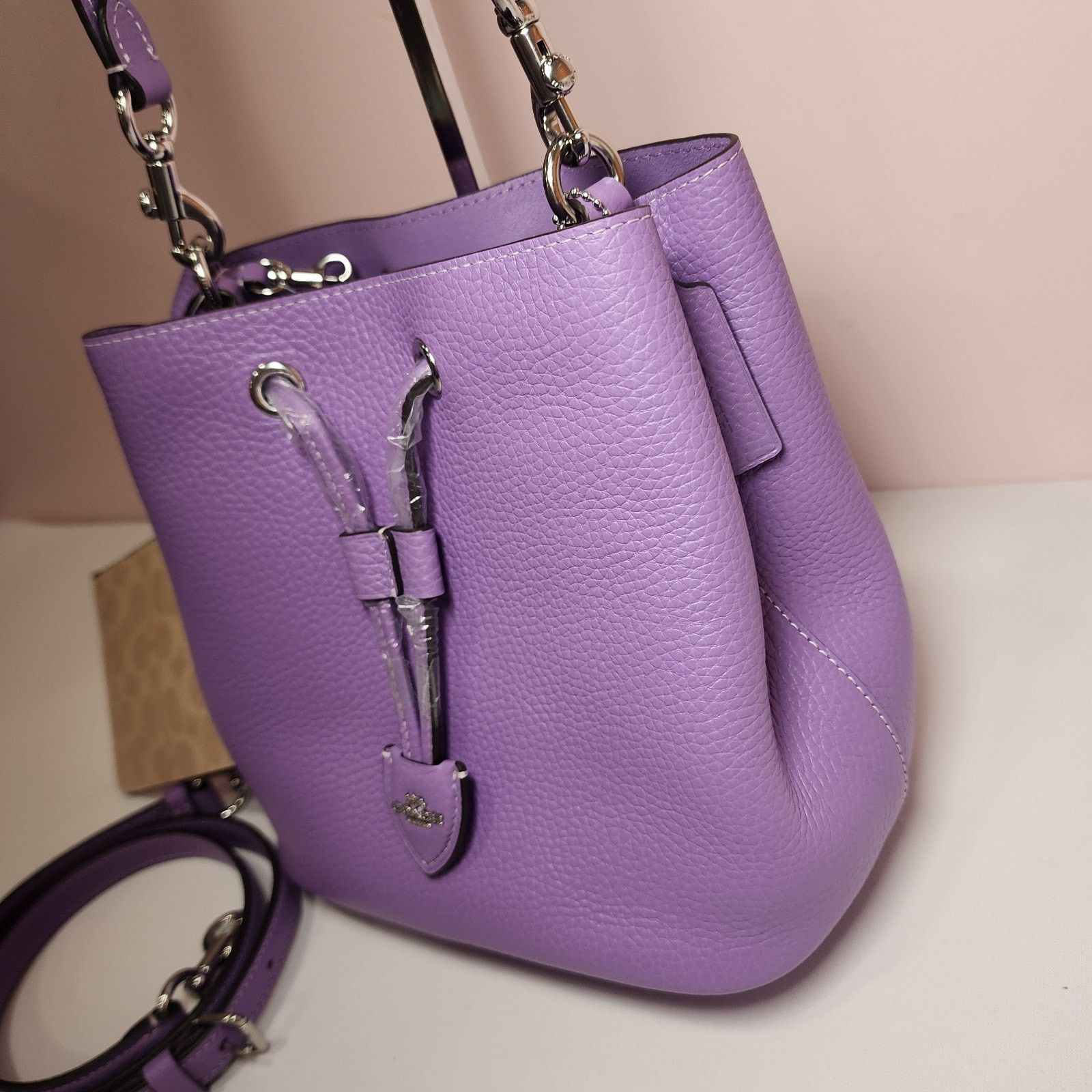 Coach Coach CBH06 Rowan Bucket Bag Double Face Pebble Leather Iris Size ONE SIZE - 2 Thumbnail