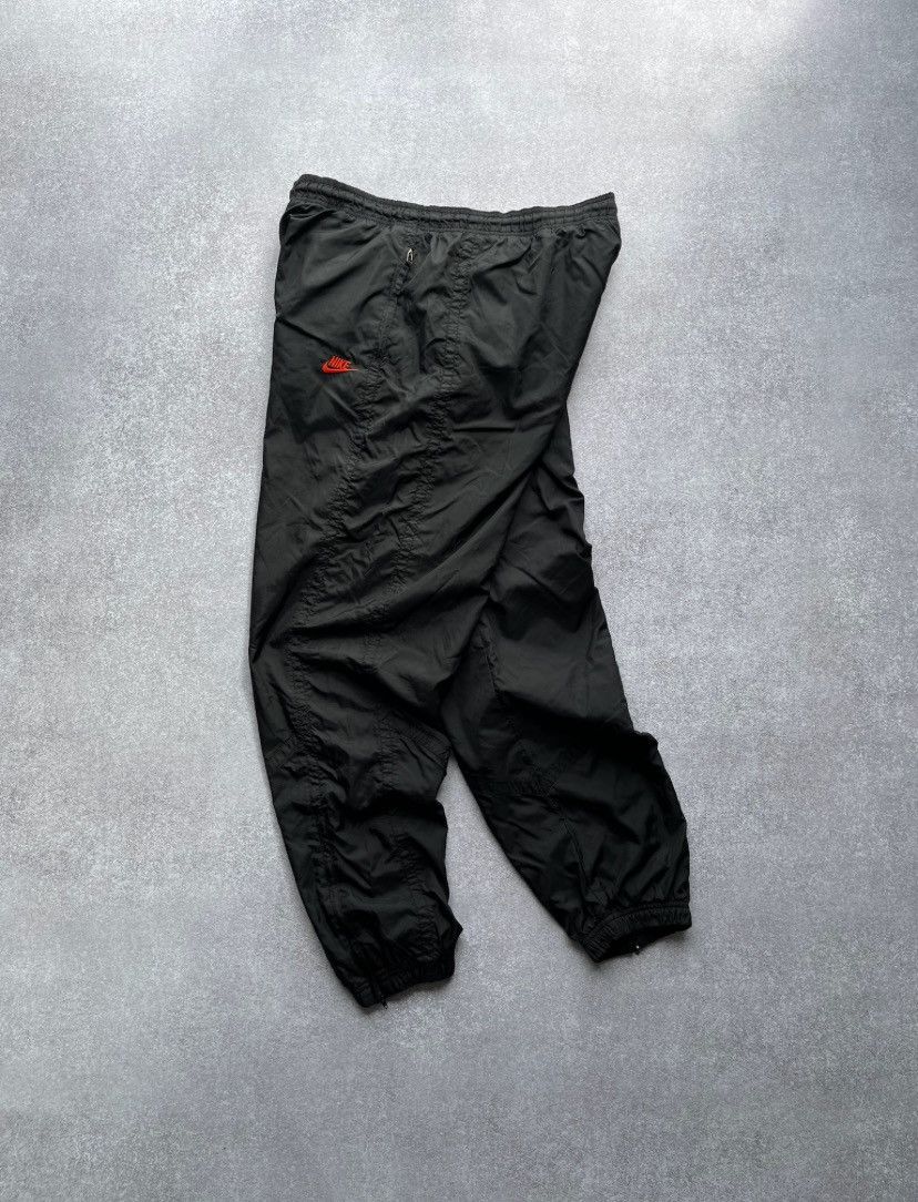 Nike × Vintage Vintage Nike Swoosh Baggy Nylon Trackpants Y2K XL Size US 36 / EU 52 - 1 Thumbnail
