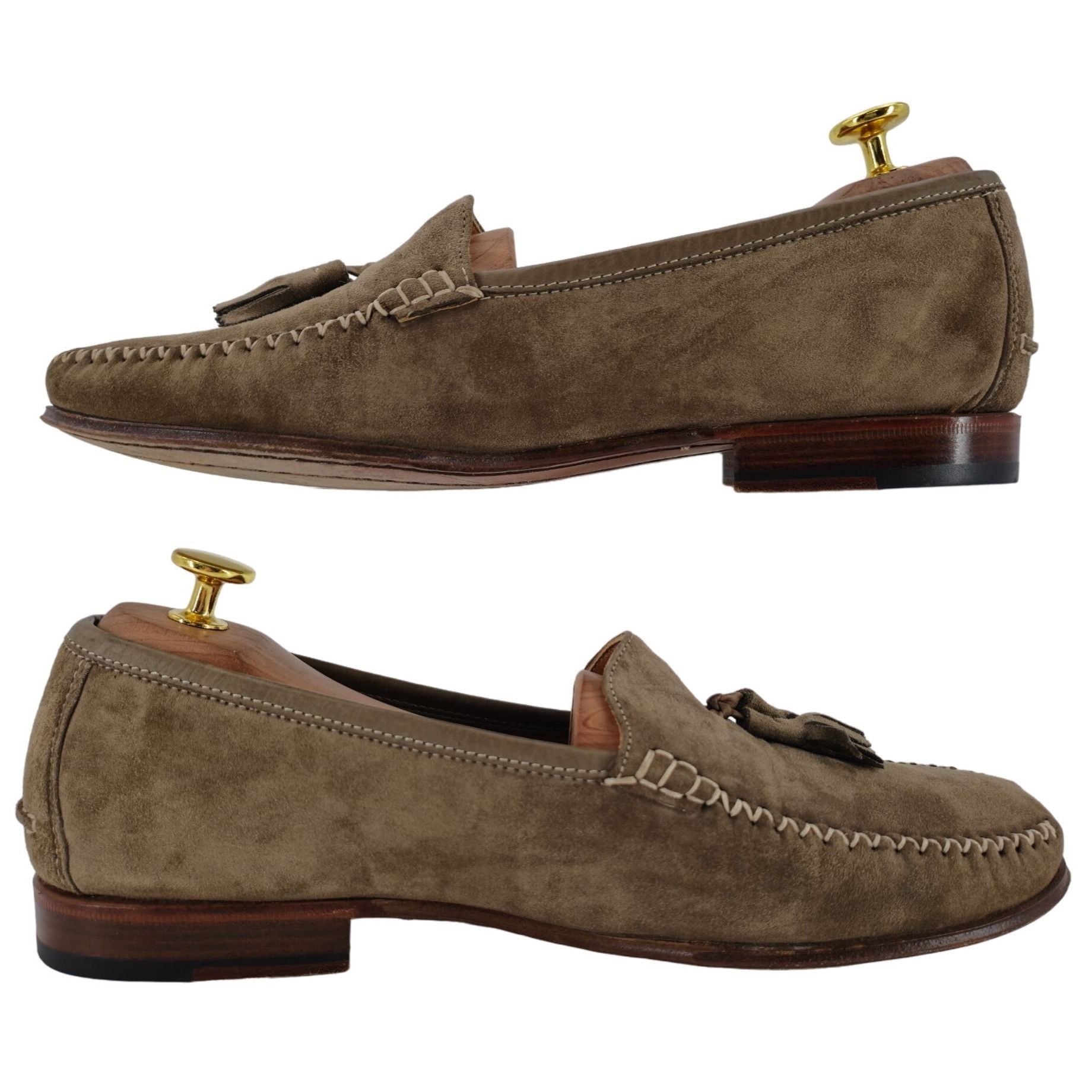 Salvatore Ferragamo Vintage Salvatore Ferragamo Italy Dress Shoe Taupe Suede 8.5 Size US 8.5 / EU 41-42 - 6 Thumbnail