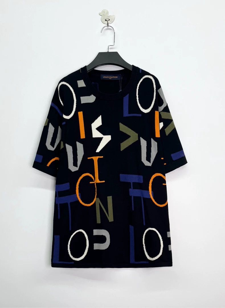 Louis Vuitton LOUIS VUITTON Colourful monogrammed logo knit short sleeve Size US XL / EU 56 / 4 - 1 Thumbnail