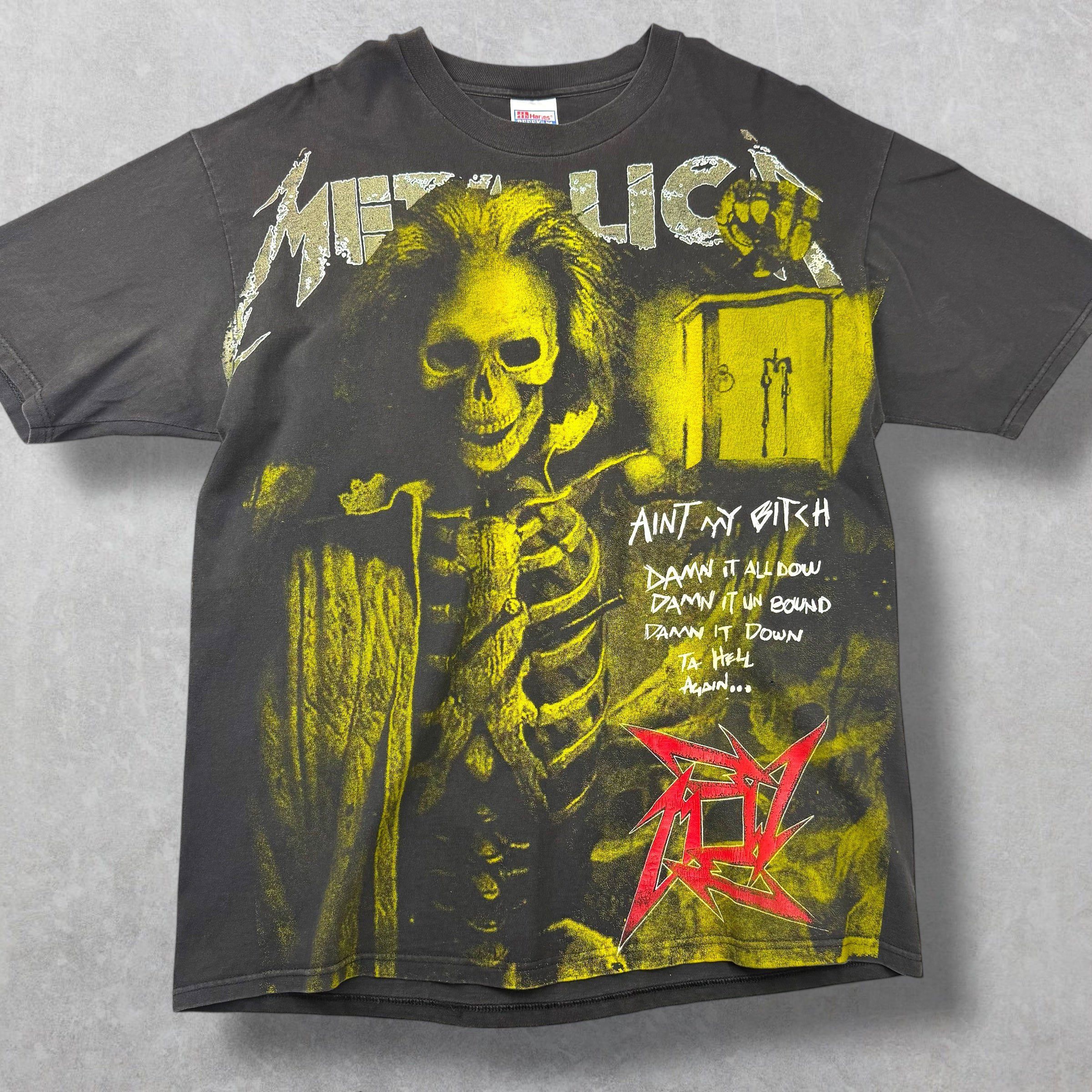 Vintage Vintage 90's Metallica Master of Lyrics Mexican Bootleg XL Size US XL / EU 56 / 4 - 1 Thumbnail