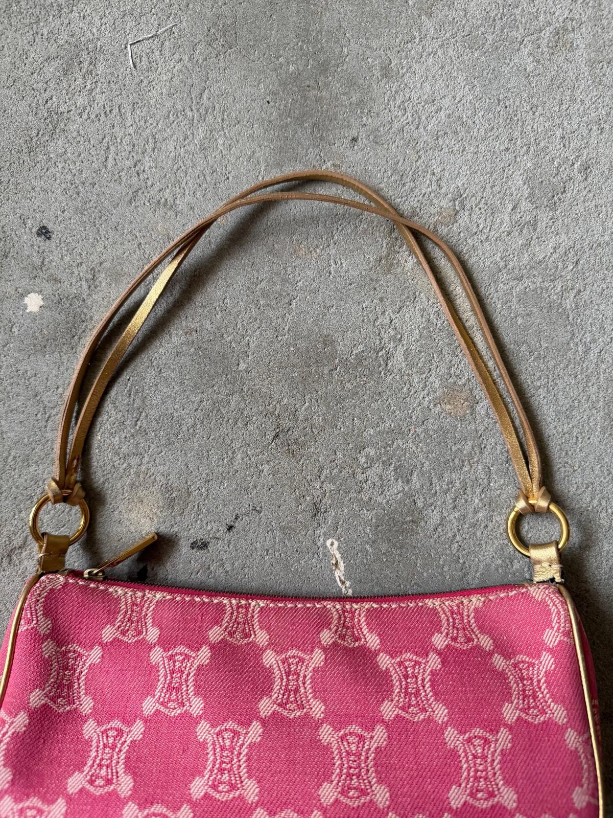 Celine Celine Macadam Denim Shoulder Bag Pink Size ONE SIZE - 3 Thumbnail
