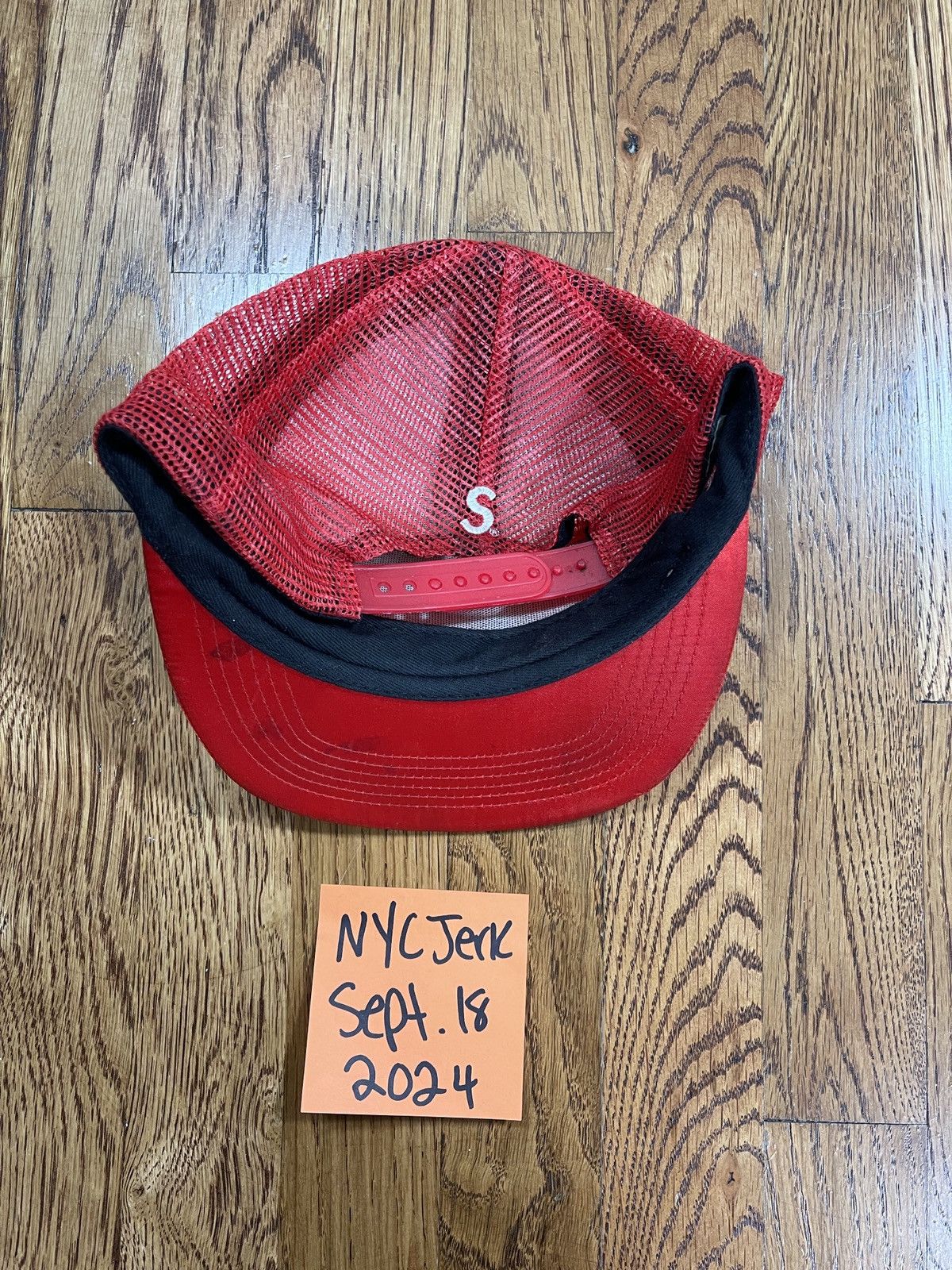 Supreme Supreme Alpha Omega Trucker Hat Cap Red Yellow Size ONE SIZE - 3 Thumbnail