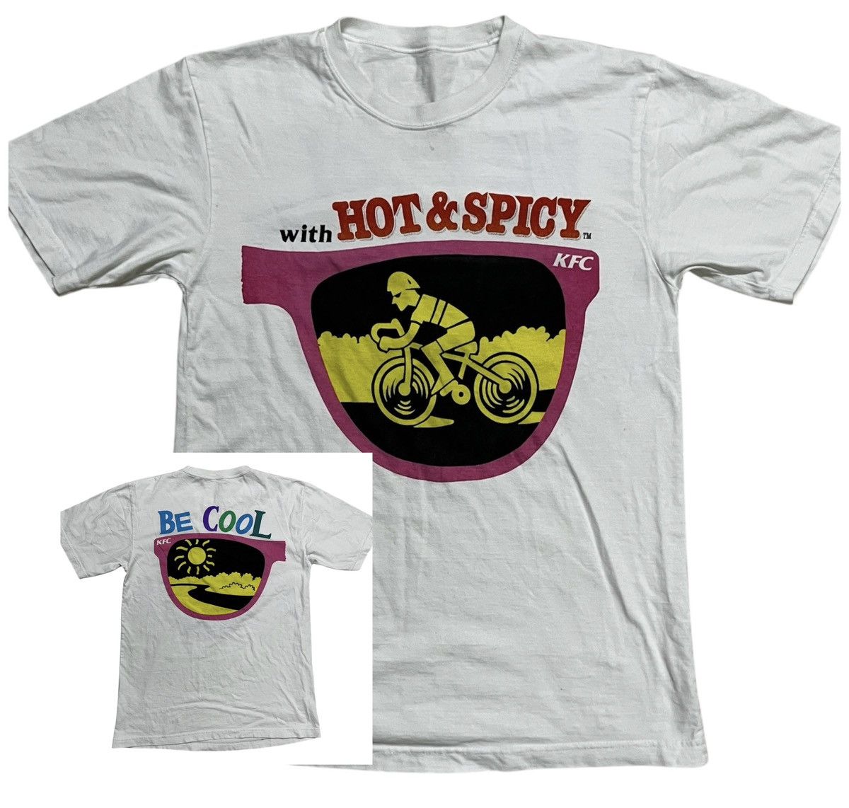 Vintage Vintage KFC Hot & Spicy T Shirt Size US S / EU 44-46 / 1 - 1 Thumbnail