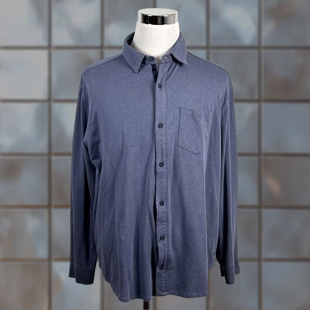 Vintage VRST XL Limitless Shirt Blue Gray Cotton Blend Button-Front Outdoor Casual Shirt Men XL Blue Cotton Blend Button-Front VRST Size US XL / EU 56 / 4 - 1 Thumbnail