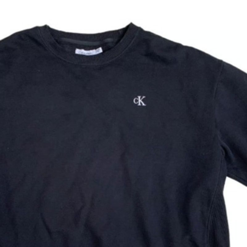 Calvin Klein Calvin Klein Men's XL Sweatshirt Black Relaxed Fit Logo Size US XL / EU 56 / 4 - 2 Thumbnail