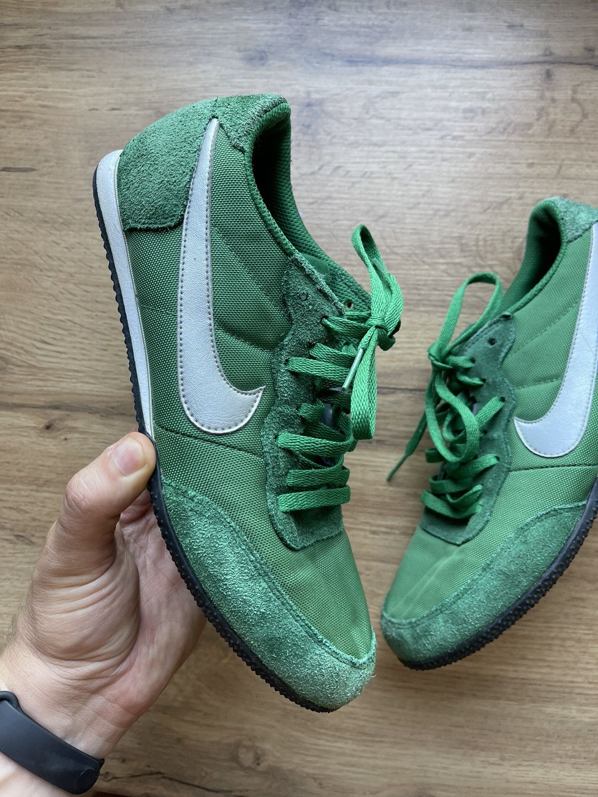 Nike × Vintage 2007 Nike Vintage Waffle Racer forest green Size US 7.5 / EU 40-41 - 4 Thumbnail