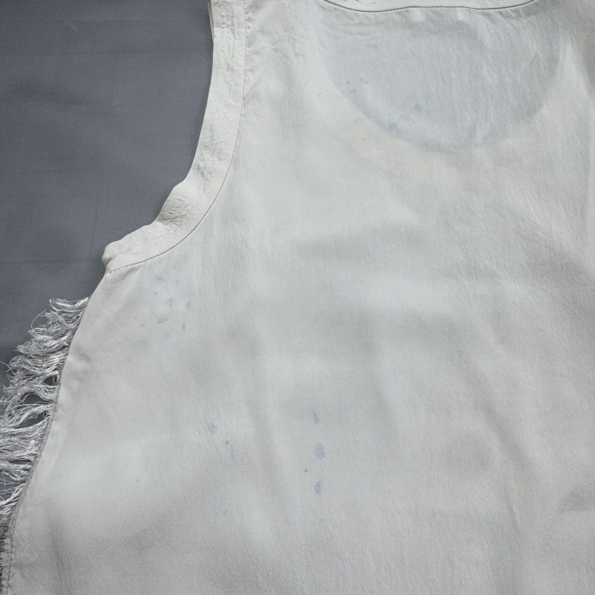 Brunello Cucinelli Brunello Cucinelli Fringe Tank Top Shirt Cream Made In Italy Size S / US 4 / IT 40 - 20 Thumbnail