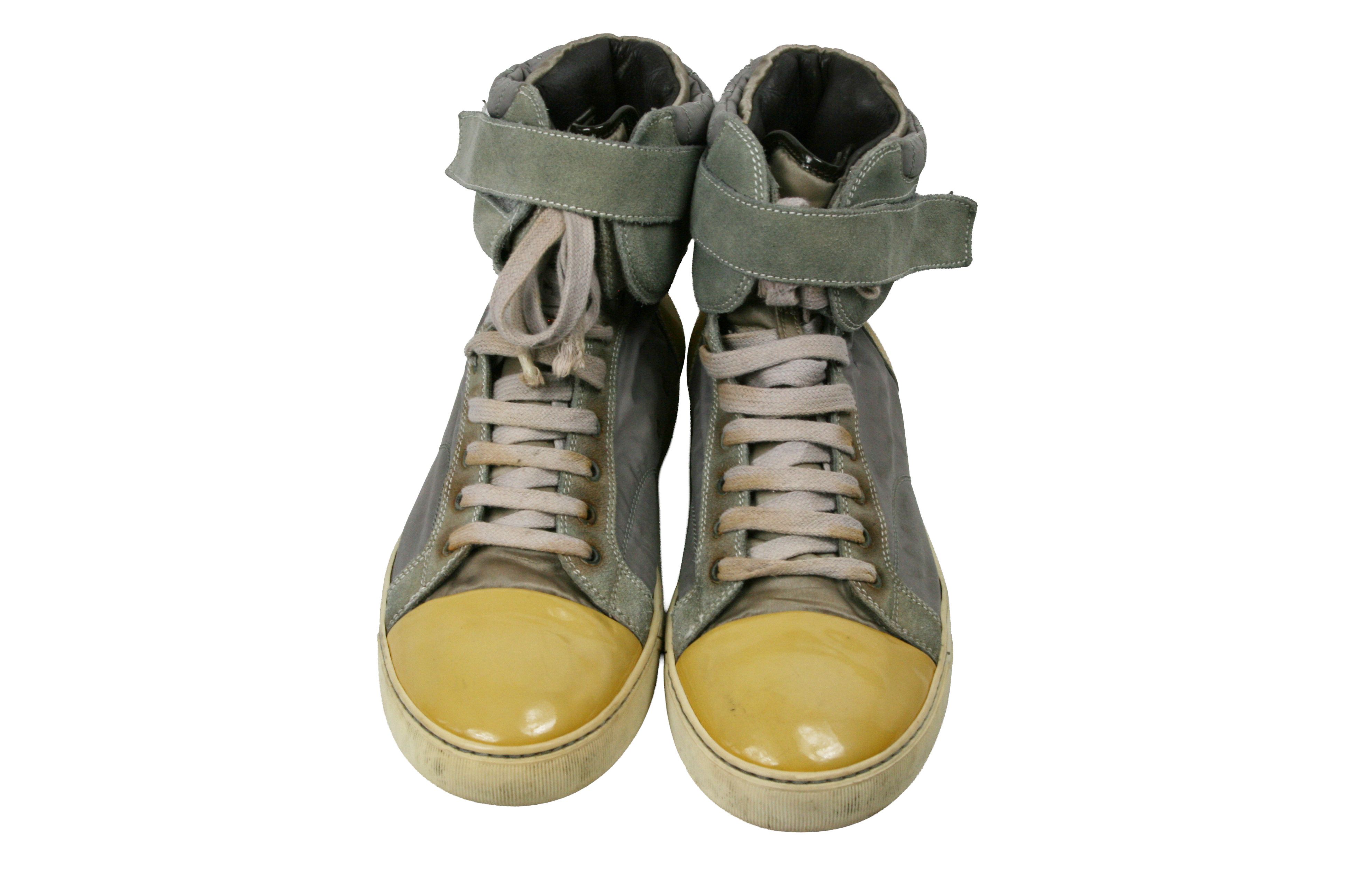 Lanvin DDB1 Distressed Hi-Top Sneakers Size US 10 / EU 43 - 10 Thumbnail